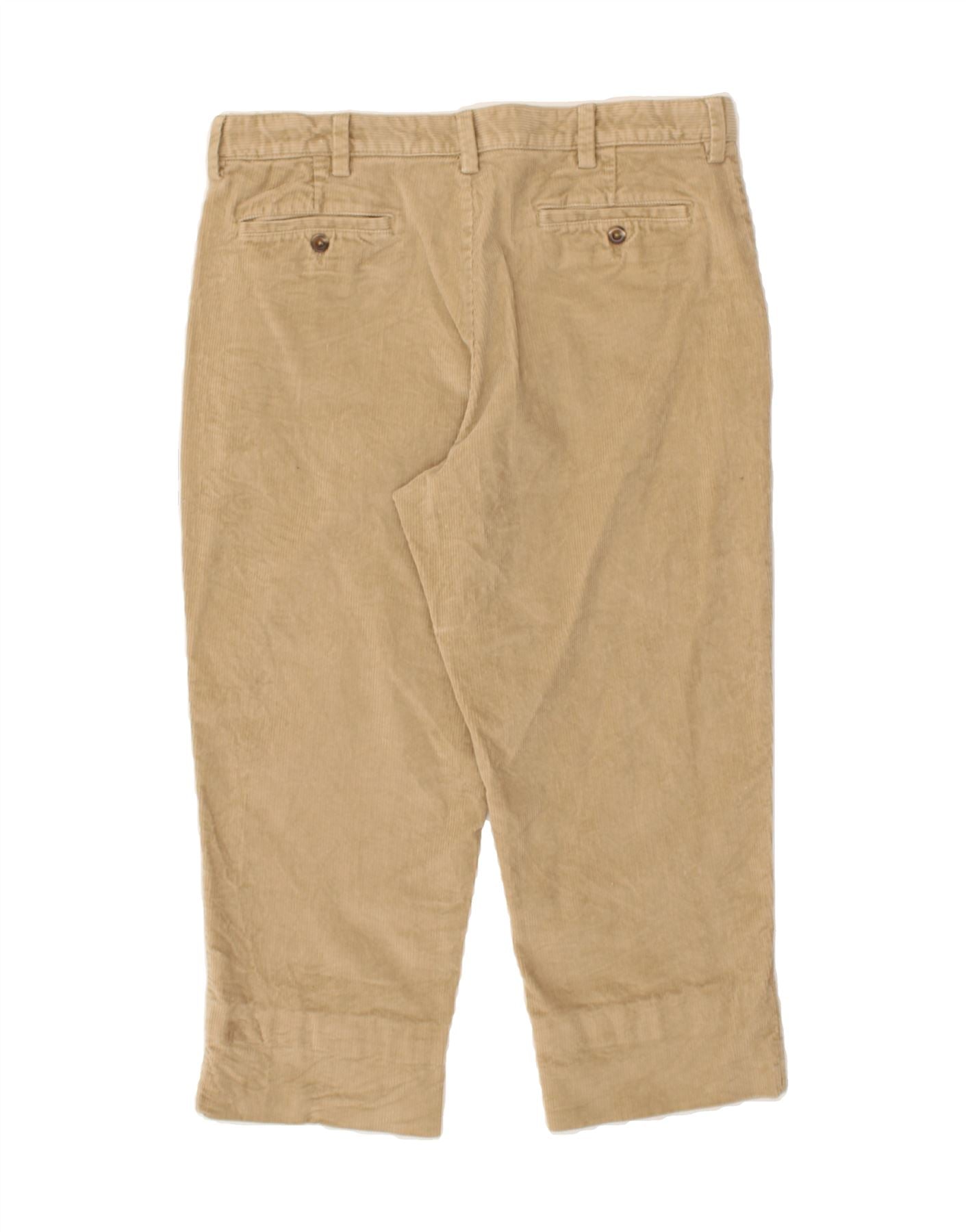 L.L.BEAN Mens Tapered Capri Trousers W37 L24 Beige Cotton | Vintage L.L.Bean | Thrift | Second-Hand L.L.Bean | Used Clothing | Messina Hembry