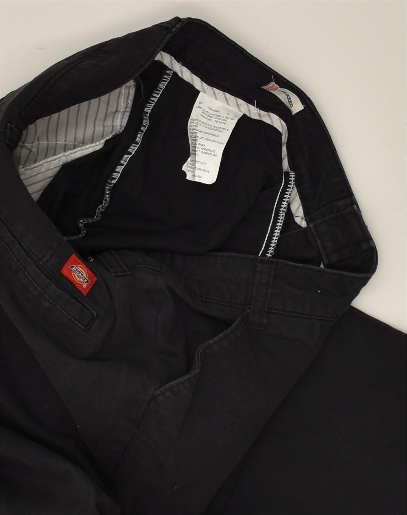 DICKIES Womens Relaxed Fit Casual Trousers US 8 Medium W30 L27 Black | Vintage Dickies | Thrift | Second-Hand Dickies | Used Clothing | Messina Hembry