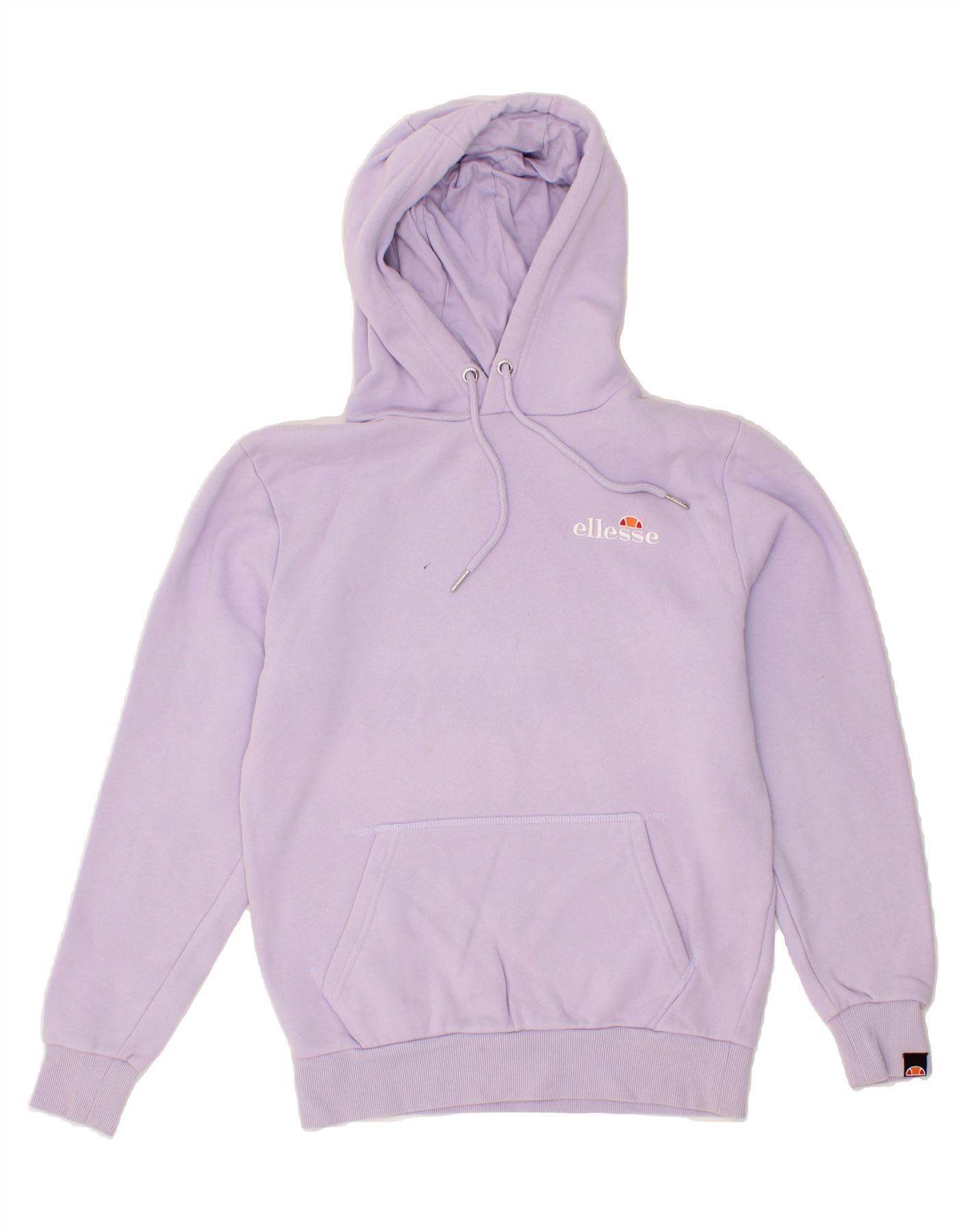 ELLESSE Womens Loose Fit Hoodie Jumper UK 10 Small Purple Cotton Vintage Ellesse and Second-Hand Ellesse from Messina Hembry