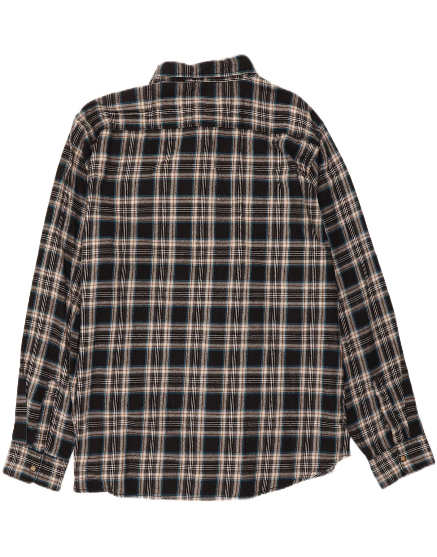 WRANGLER Mens Flannel Shirt 3XL Navy Blue Check Cotton Vintage Wrangler and Second-Hand Wrangler from Messina Hembry