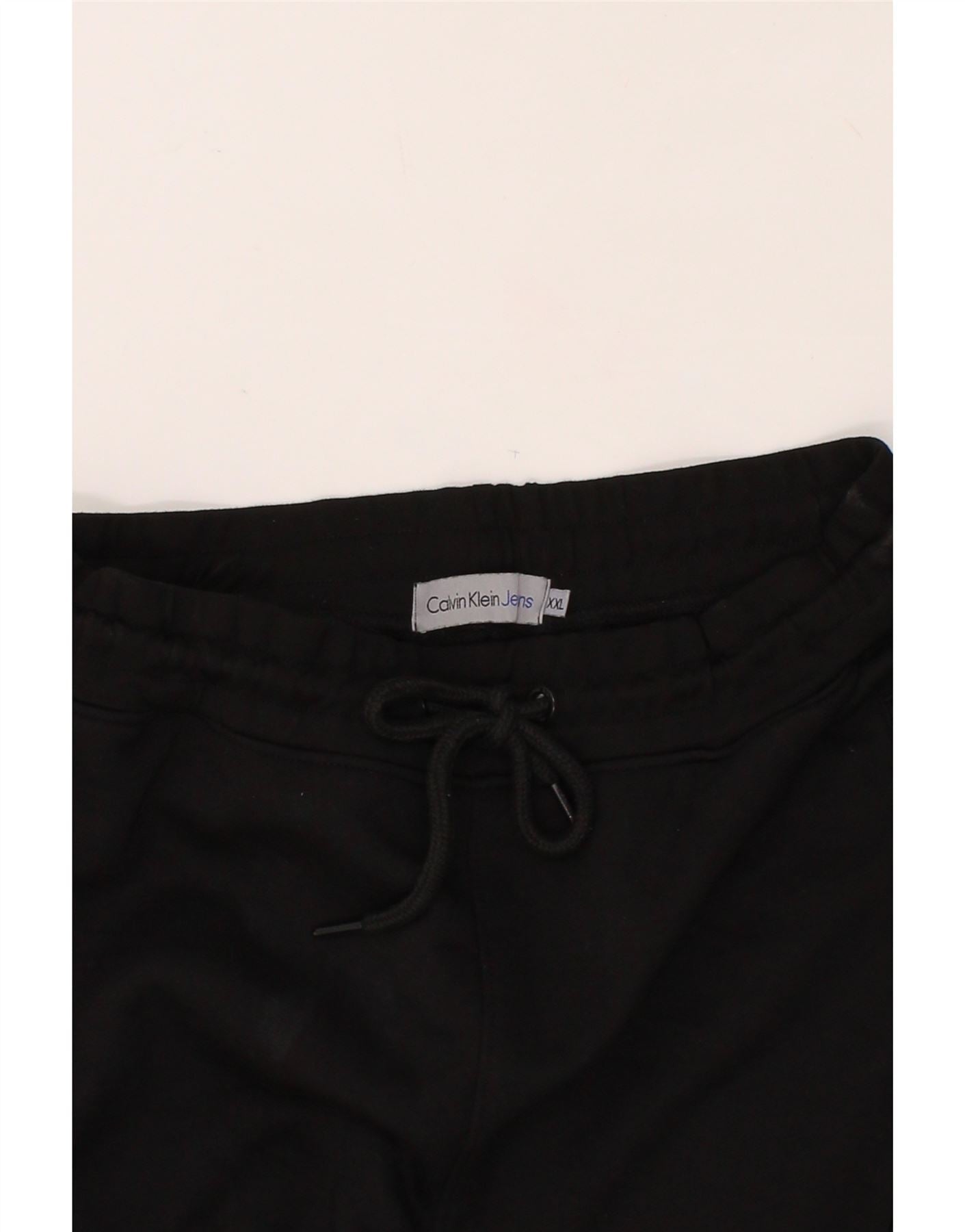 CALVIN KLEIN Womens Tracksuit Trousers Joggers UK 20 2XL Black Cotton Vintage Calvin Klein and Second-Hand Calvin Klein from Messina Hembry