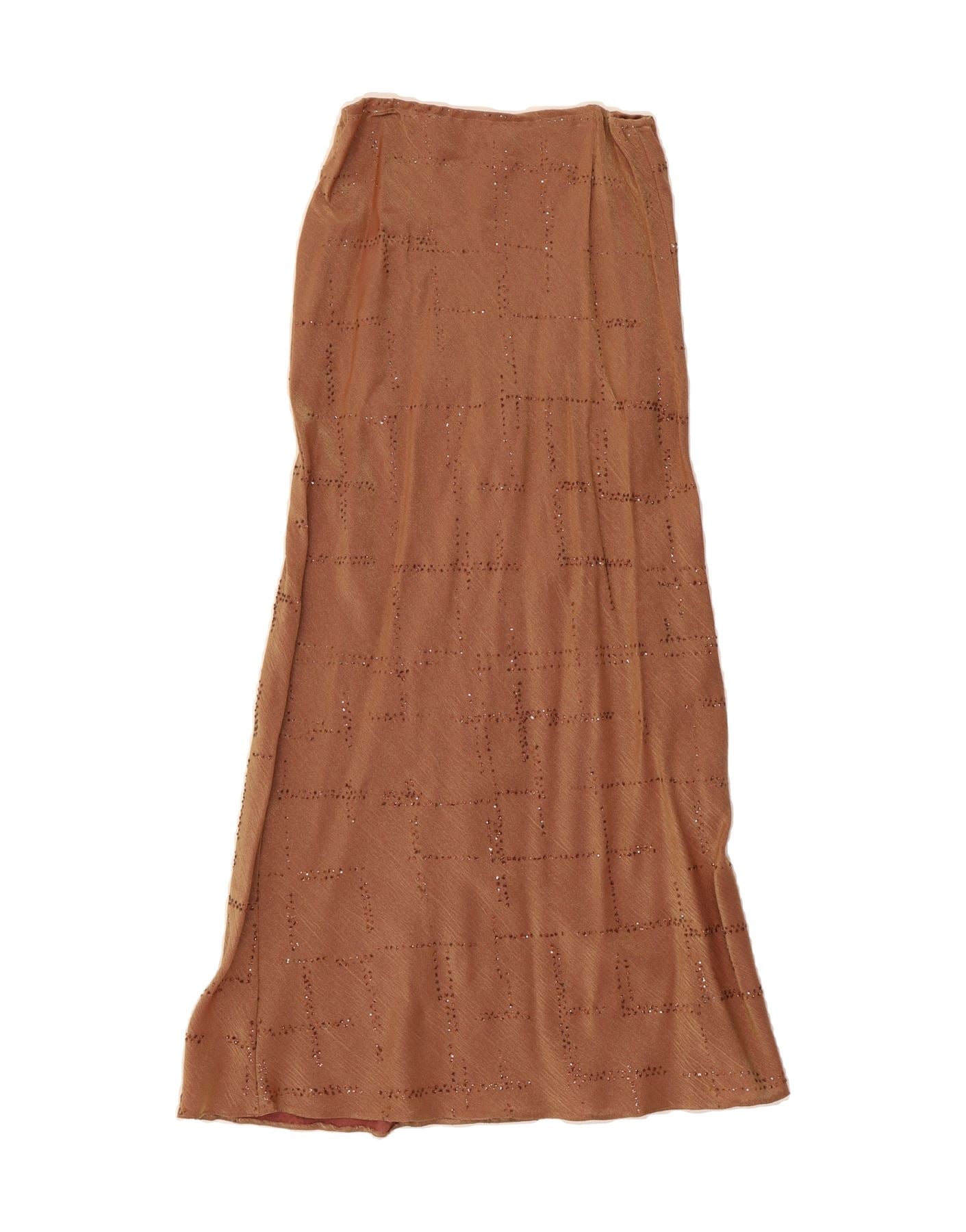 QUIN AND DONNELLY Womens Maxi Skirt UK 12 Medium W30  Brown Vintage Quin And Donnelly and Second-Hand Quin And Donnelly from Messina Hembry