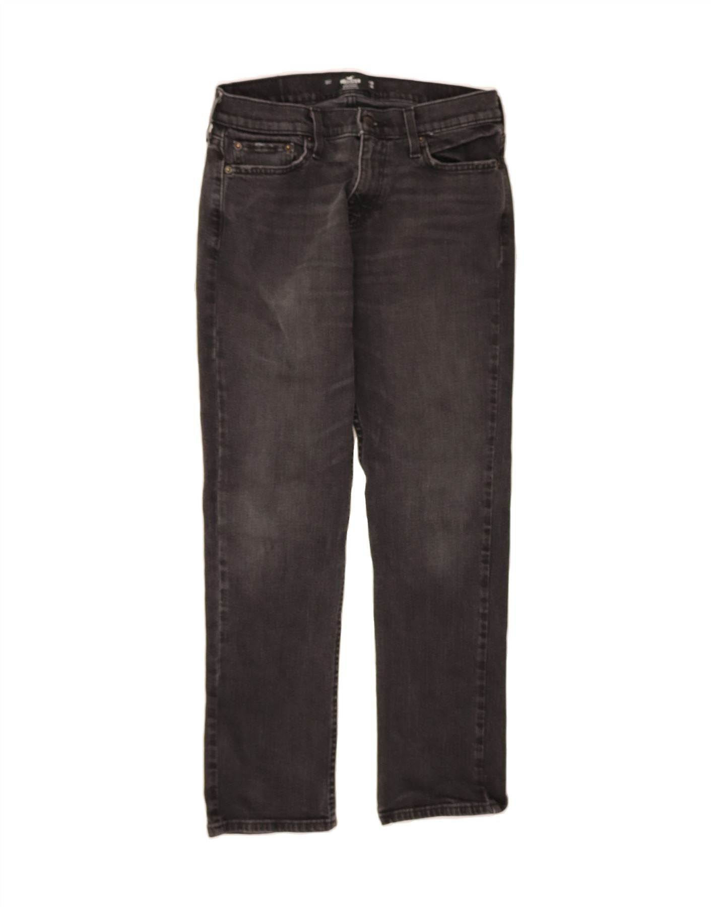 HOLLISTER Mens Slim Straight Jeans W30 L30 Grey Cotton Vintage Hollister and Second-Hand Hollister from Messina Hembry