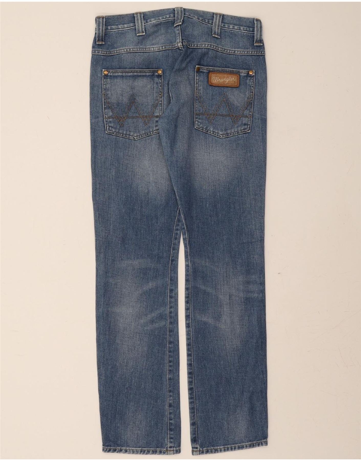 WRANGLER Mens Spencer Straight Jeans W28 L32 Blue Cotton Vintage Wrangler and Second-Hand Wrangler from Messina Hembry