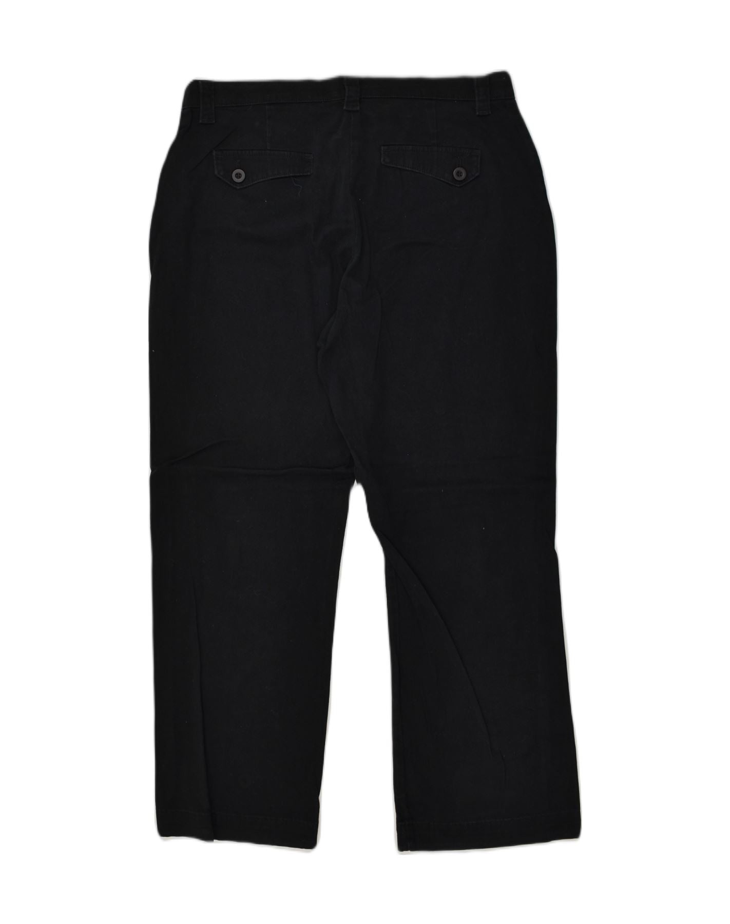 LEE Womens Petite Straight Casual Trousers US 16 2XL W36 L30 Black Cotton | Vintage Lee | Thrift | Second-Hand Lee | Used Clothing | Messina Hembry