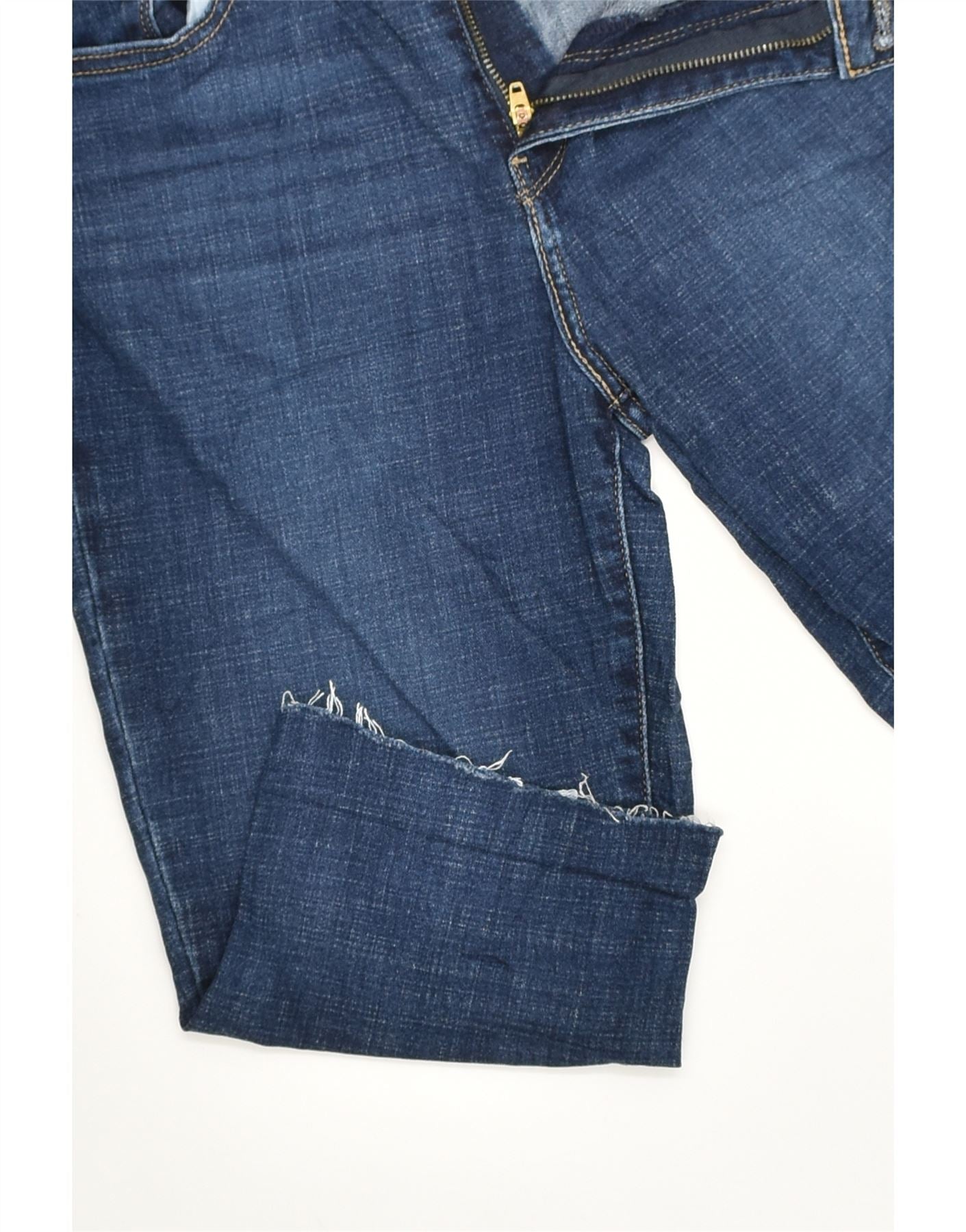 LEVI'S Womens 725 High Rise Capri Jeans W30 L14  Navy Blue Cotton | Vintage Levi's | Thrift | Second-Hand Levi's | Used Clothing | Messina Hembry