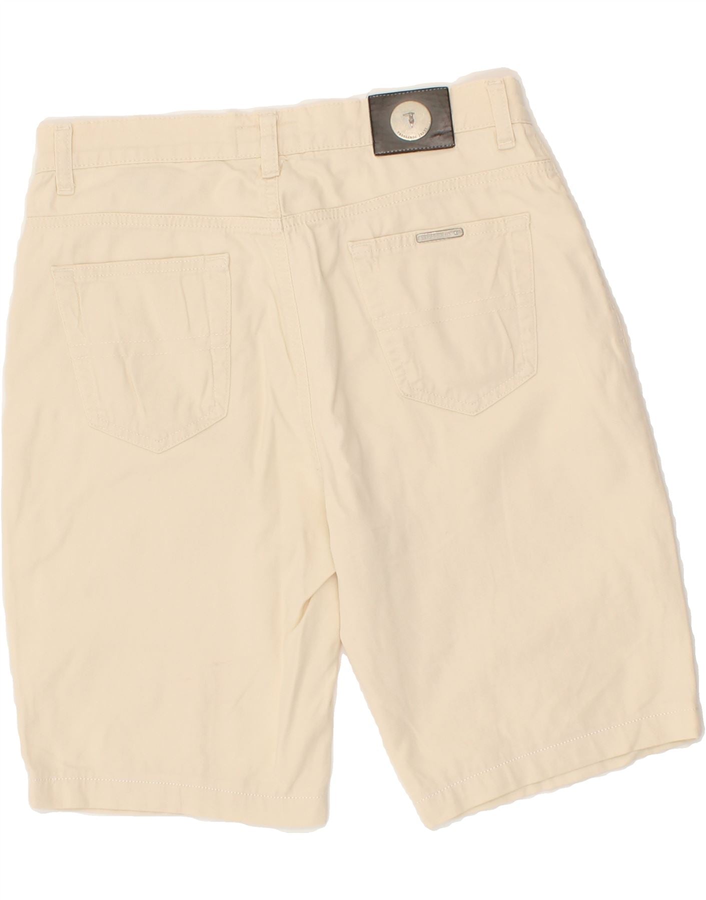 TRUSSARDI Womens Casual Shorts W27 Small Beige Cotton Vintage Trussardi and Second-Hand Trussardi from Messina Hembry