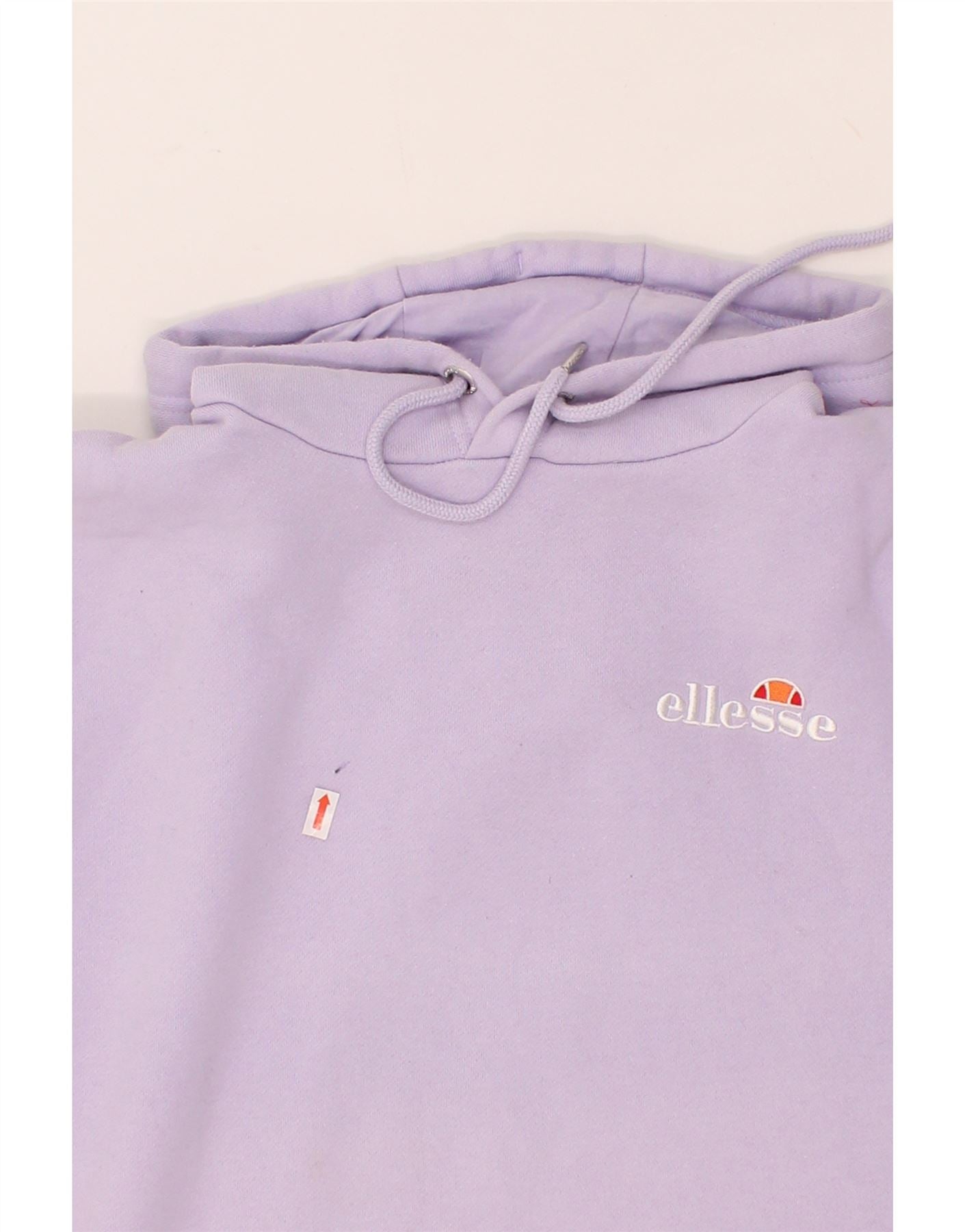 ELLESSE Womens Loose Fit Hoodie Jumper UK 10 Small Purple Cotton Vintage Ellesse and Second-Hand Ellesse from Messina Hembry
