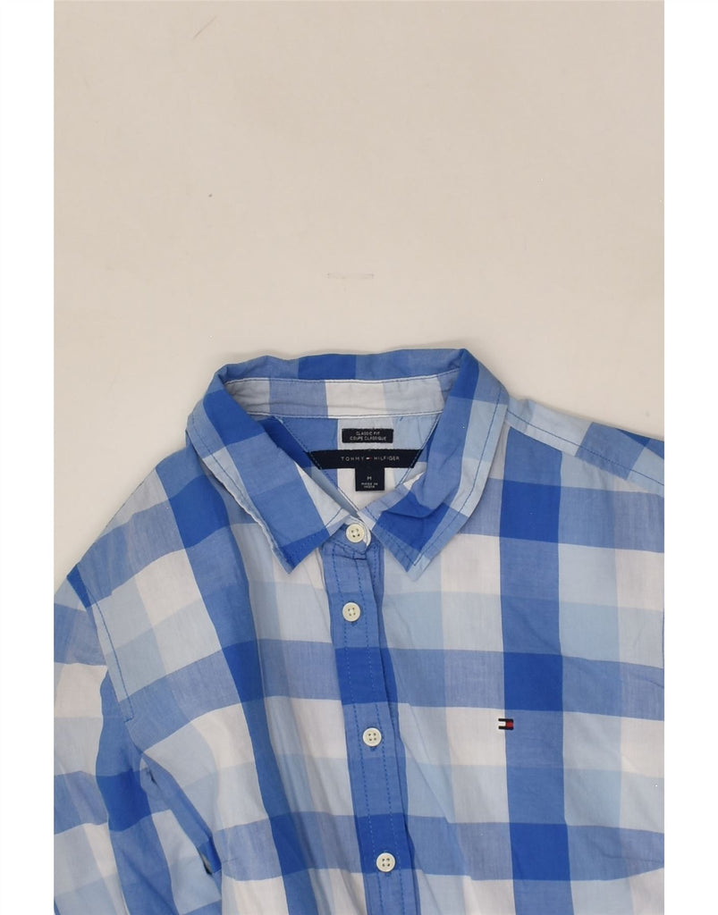 TOMMY HILFIGER Womens Classic Fit Shirt Medium Blue Check Cotton | Vintage Tommy Hilfiger | Thrift | Second-Hand Tommy Hilfiger | Used Clothing | Messina Hembry 