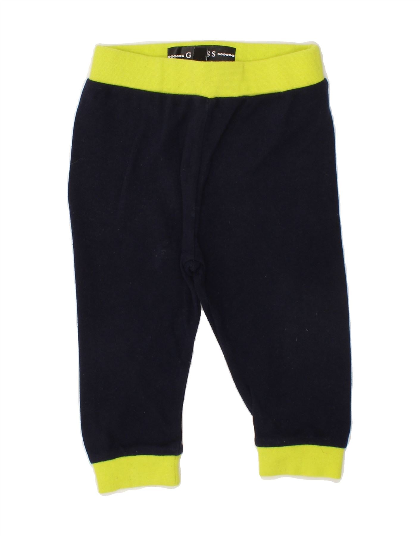 GUESS Baby Girls Joggers Tracksuit Trousers 6-9 Months Navy Blue Vintage Guess and Second-Hand Guess from Messina Hembry