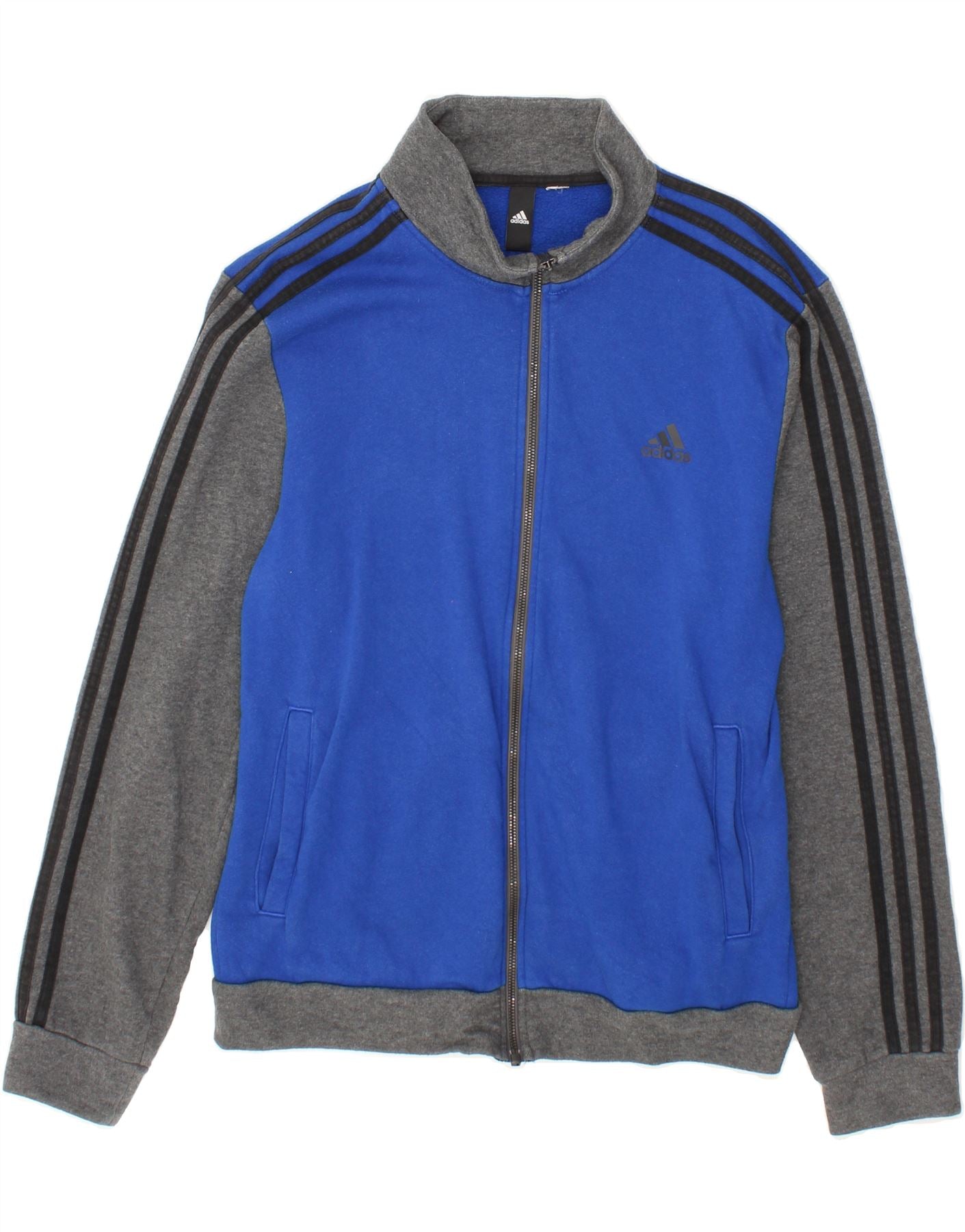 ADIDAS Mens Tracksuit Top Jacket Medium Blue Colourblock Vintage Adidas and Second-Hand Adidas from Messina Hembry