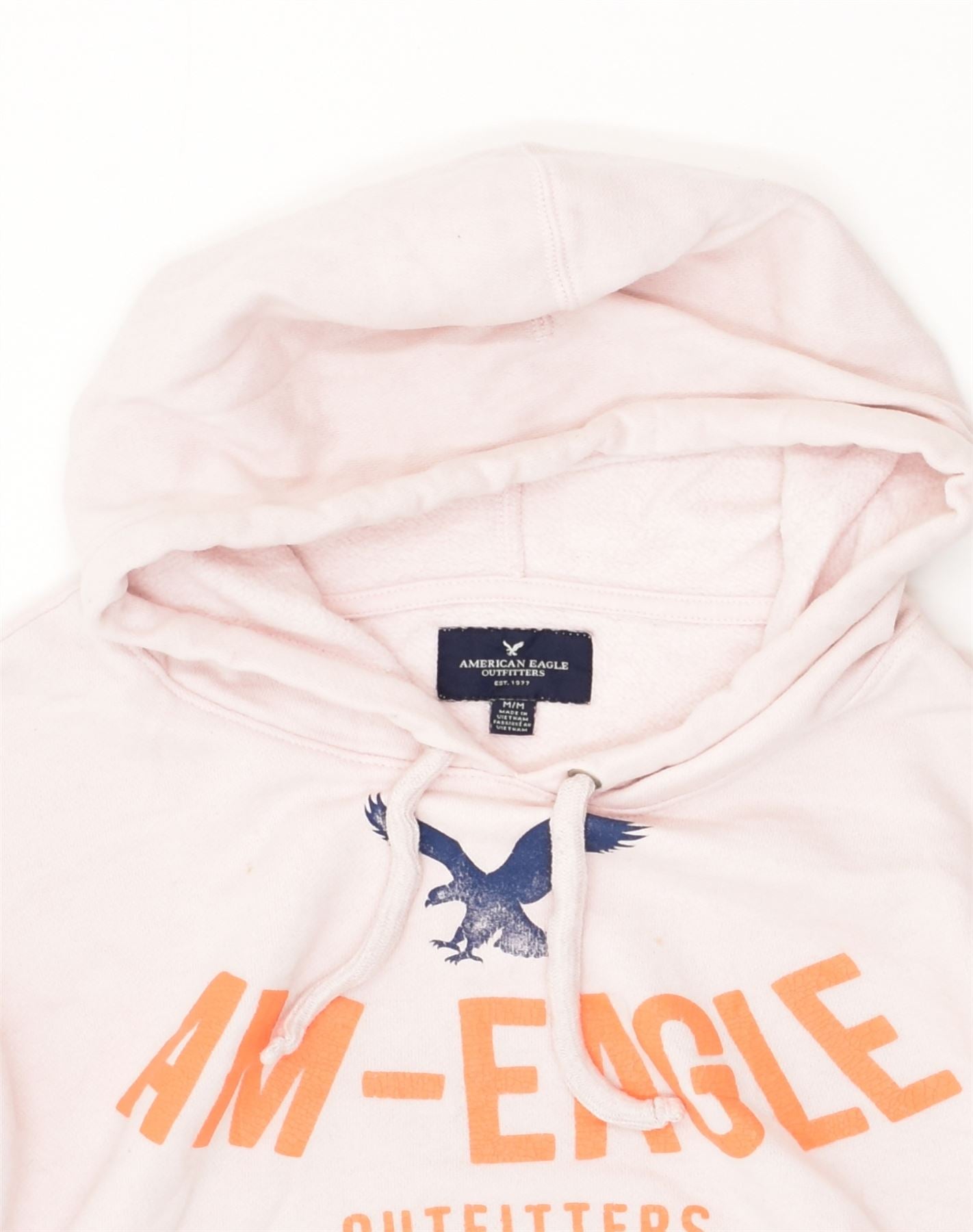 AMERICAN EAGLE OUTFITTERS Womens Graphic Hoodie Jumper UK 14 Medium Pink | Vintage American Eagle Outfitters | Thrift | Second-Hand American Eagle Outfitters | Used Clothing | Messina Hembry