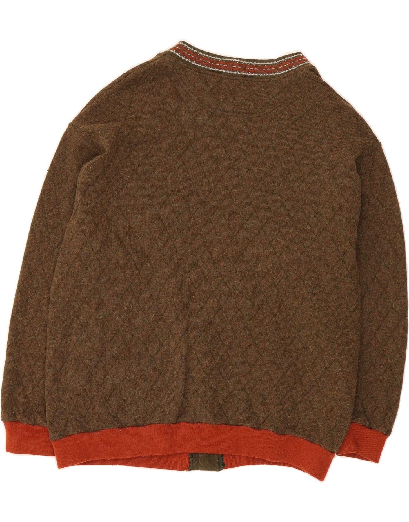 CIAO Mens Cardigan Sweater XL Brown Wool Vintage Ciao and Second-Hand Ciao from Messina Hembry