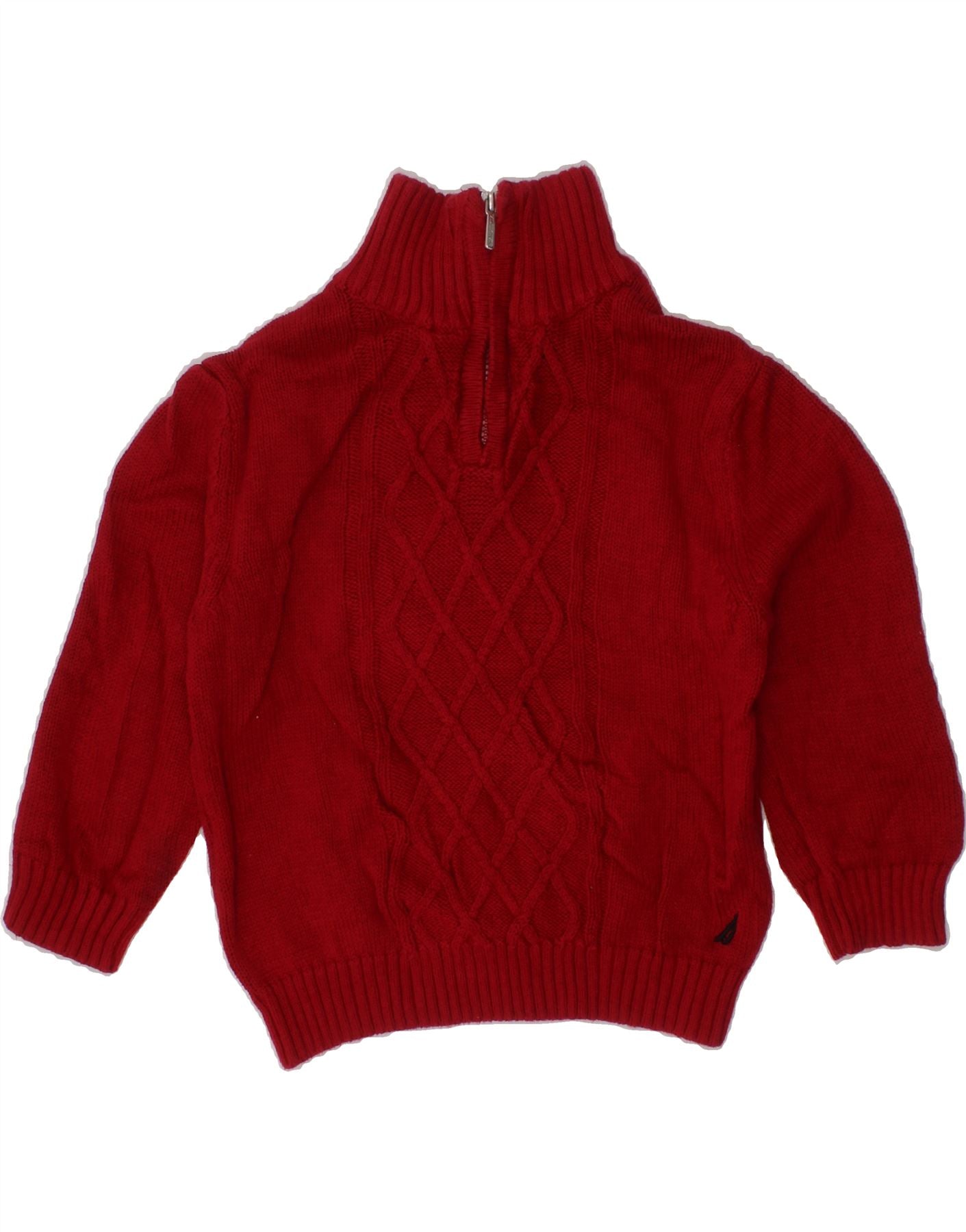 NAUTICA Baby Boys Zip Hoodie Sweater 18-24 Months Red Cotton Vintage Nautica and Second-Hand Nautica from Messina Hembry