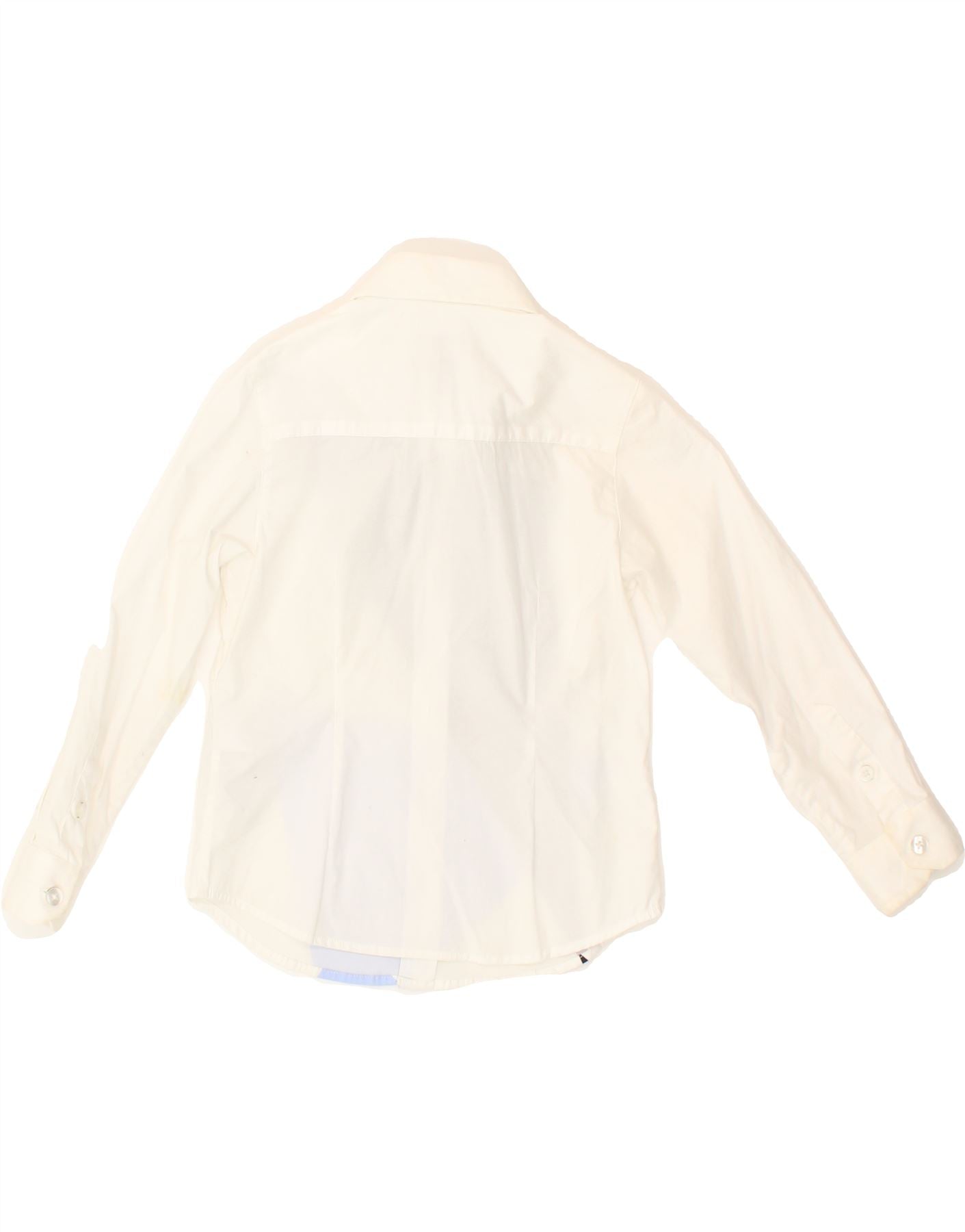 ARMANI JUNIOR Boys Shirt 3-4 Years White Colourblock Cotton Vintage Armani Junior and Second-Hand Armani Junior from Messina Hembry