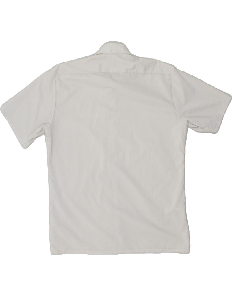 HUGO BOSS Mens Short Sleeve Shirt Size 15 1/2 40 Medium Grey Cotton | Vintage Hugo Boss | Thrift | Second-Hand Hugo Boss | Used Clothing | Messina Hembry 