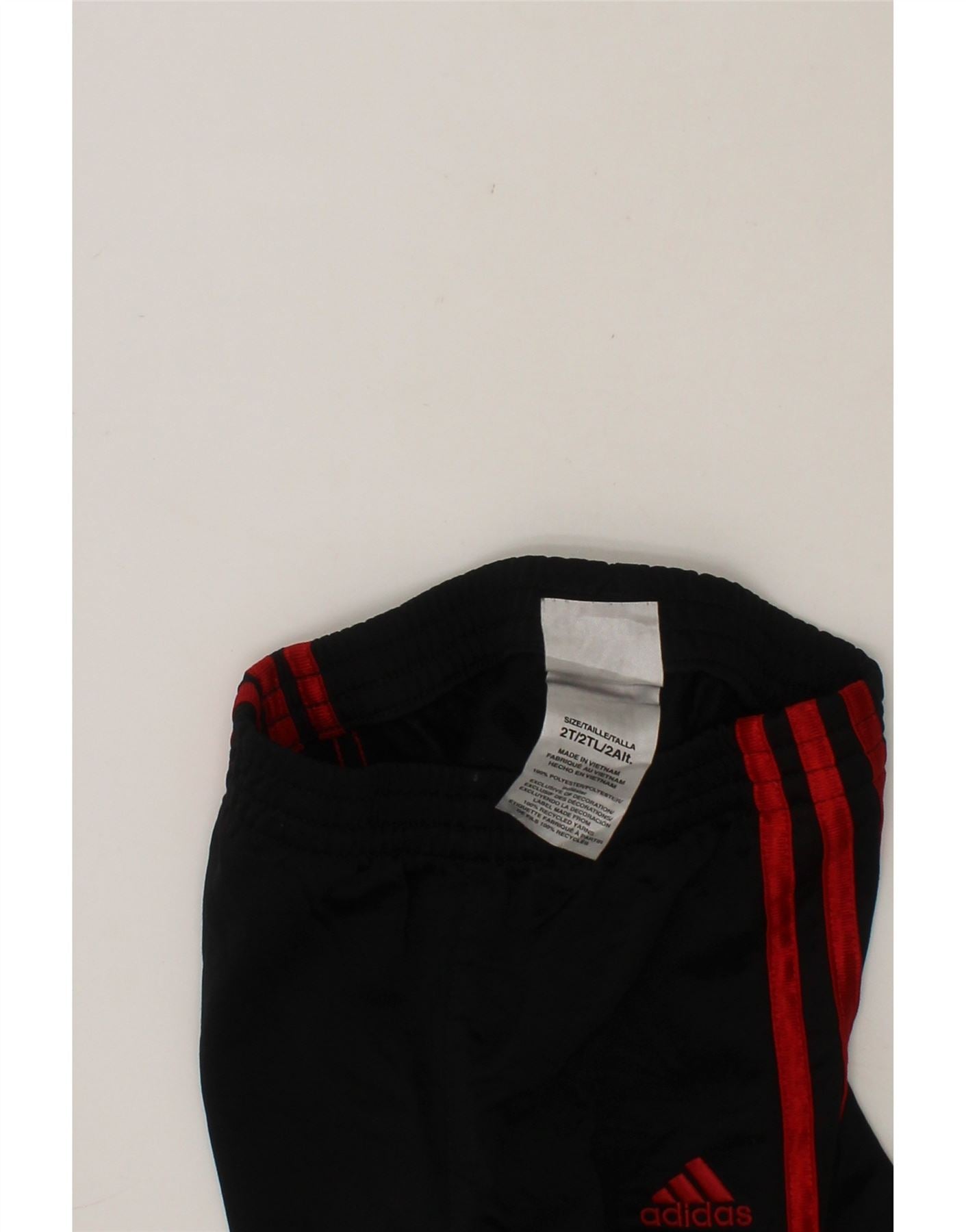ADIDAS Baby Boys Tracksuit Trousers 18-24 Months Black Polyester Vintage Adidas and Second-Hand Adidas from Messina Hembry