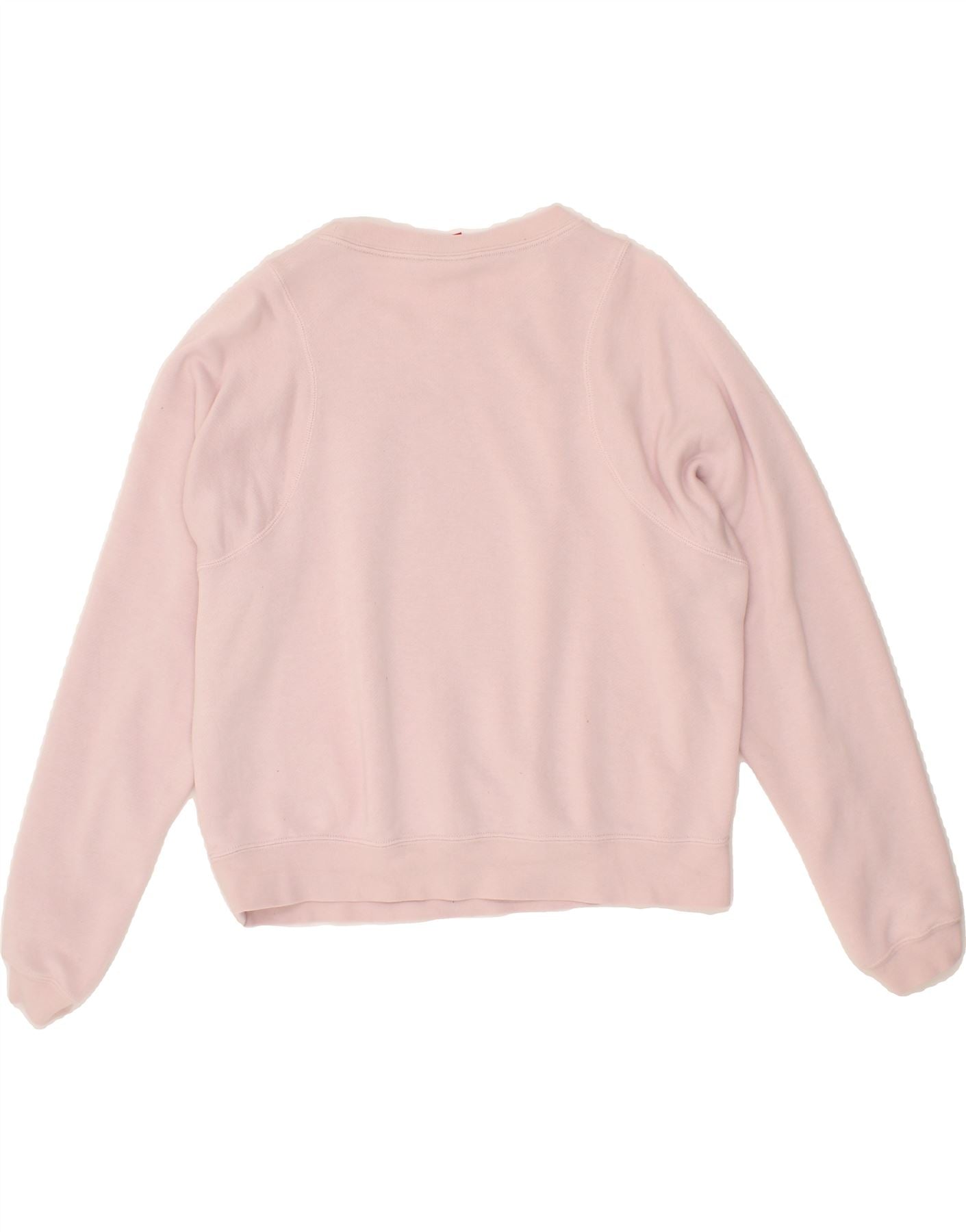 NIKE Womens Crop Oversized Sweatshirt Jumper UK 6 XS Pink Cotton Vintage Nike and Second-Hand Nike from Messina Hembry