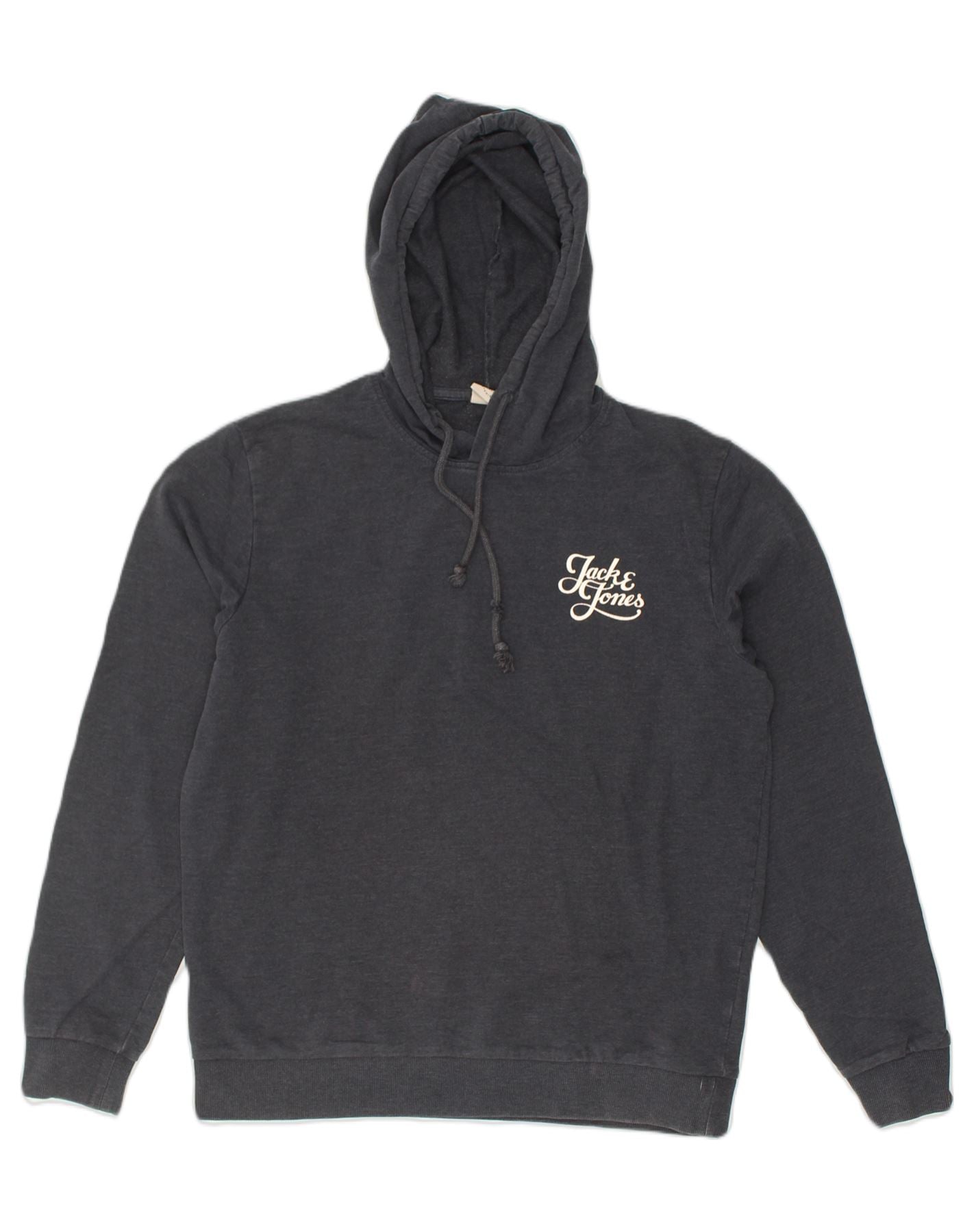 JACK & JONES Mens Hoodie Jumper Large Navy Blue Cotton | Vintage Jack & Jones | Thrift | Second-Hand Jack & Jones | Used Clothing | Messina Hembry