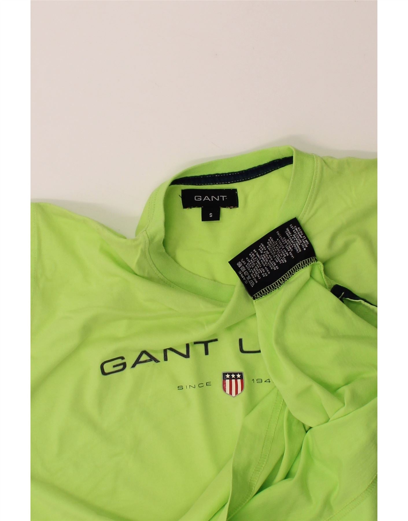 GANT Mens Graphic T-Shirt Top Small Green Cotton Vintage Gant and Second-Hand Gant from Messina Hembry