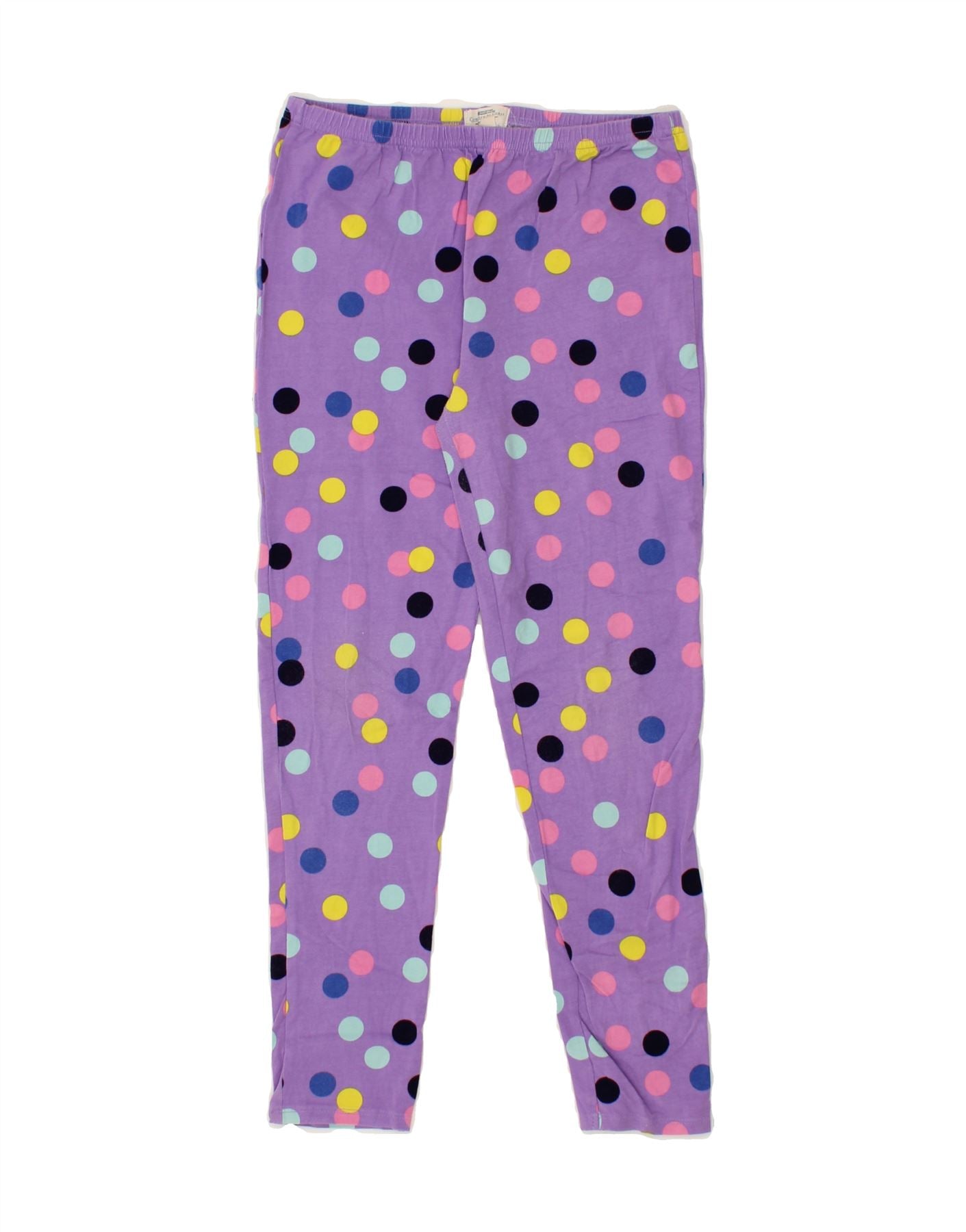 MOUNTAIN WAREHOUSE Girls Leggings 12-13 Years Purple Polka Dot Cotton Vintage Mountain Warehouse and Second-Hand Mountain Warehouse from Messina Hembry