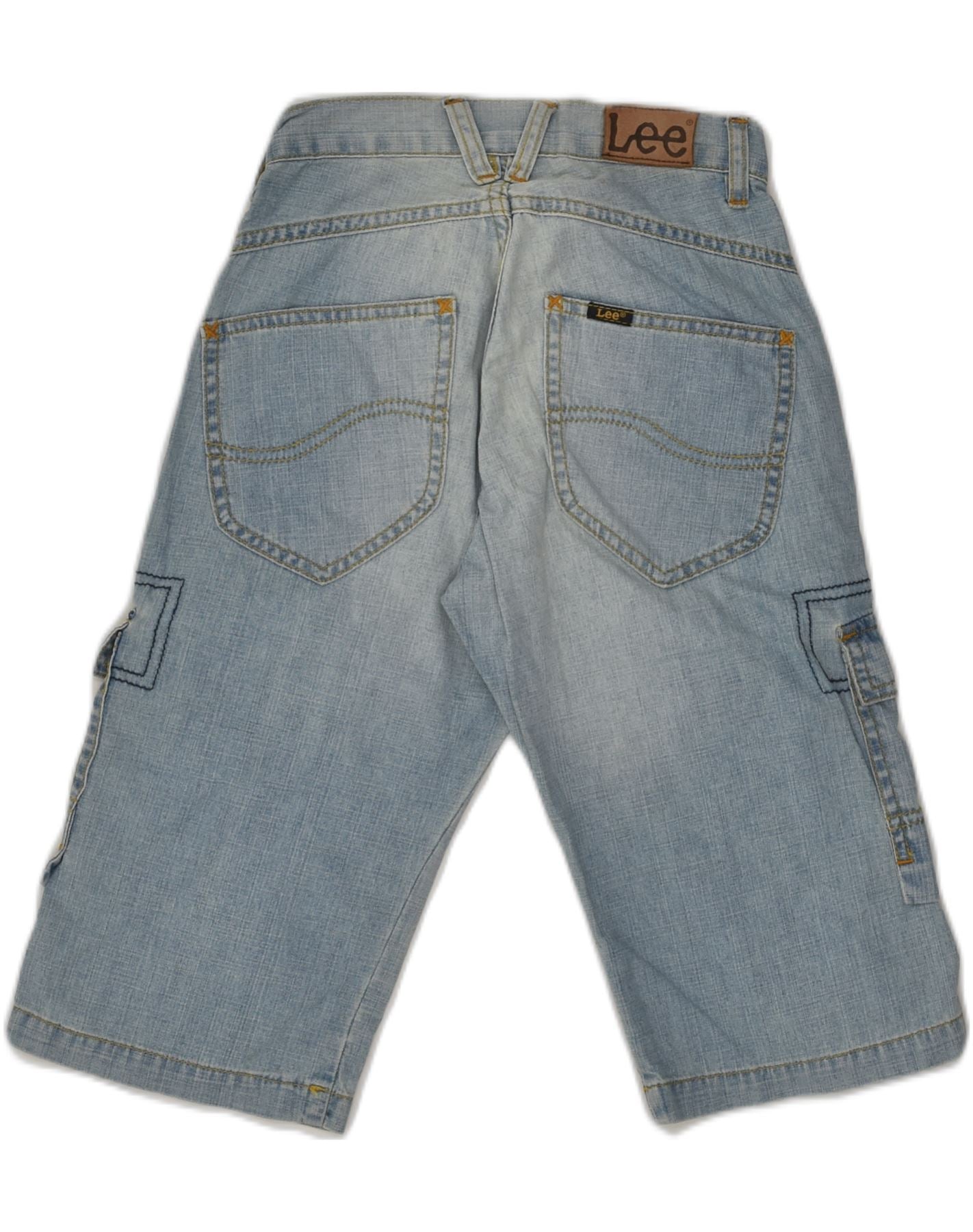 LEE Girls Denim Cargo Shorts 8-9 Years W23 Blue Cotton | Vintage Lee | Thrift | Second-Hand Lee | Used Clothing | Messina Hembry