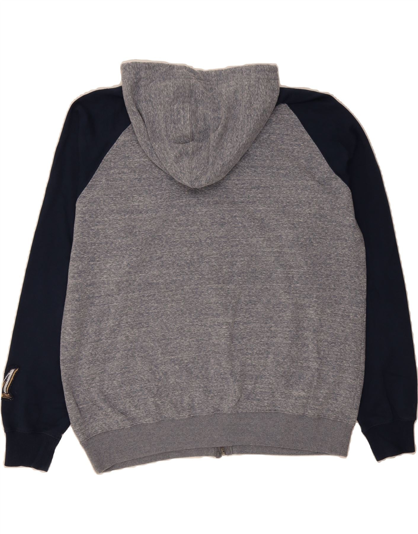 MAJESTIC Mens Milwaukee Brewers Zip Hoodie Sweater XL Grey Colourblock Vintage Majestic and Second-Hand Majestic from Messina Hembry