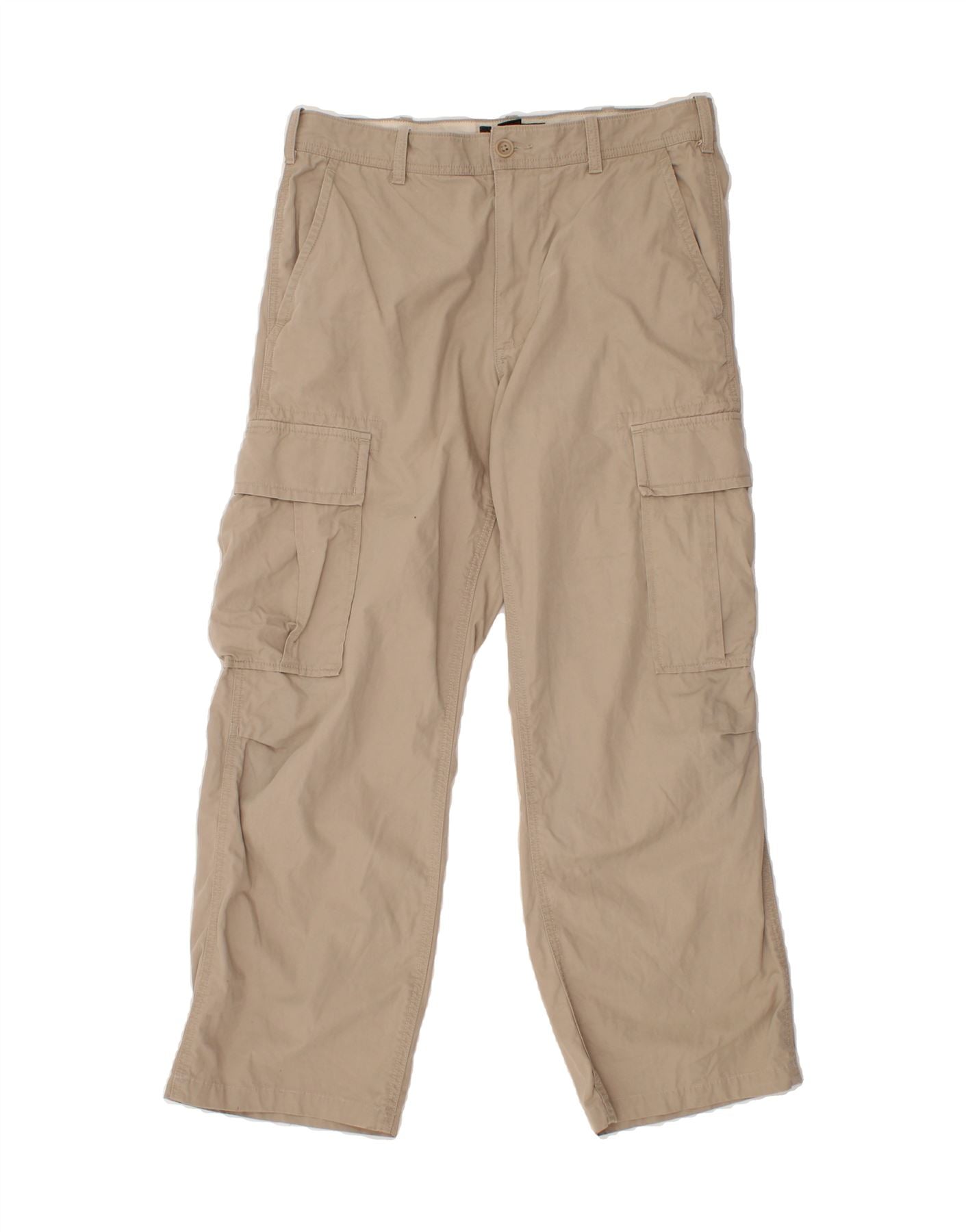 BANANA REPUBLIC Mens Straight Cargo Trousers W31 L27 Beige Cotton Vintage Banana Republic and Second-Hand Banana Republic from Messina Hembry
