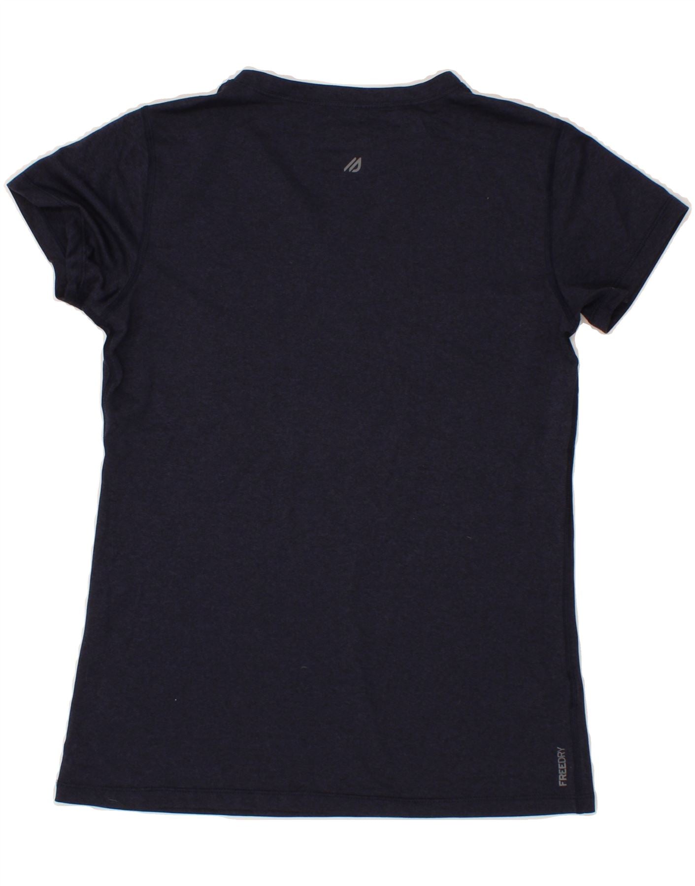 EDDIE BAUER Womens T-Shirt Top UK 12 Medium Navy Blue Polyester Vintage Eddie Bauer and Second-Hand Eddie Bauer from Messina Hembry