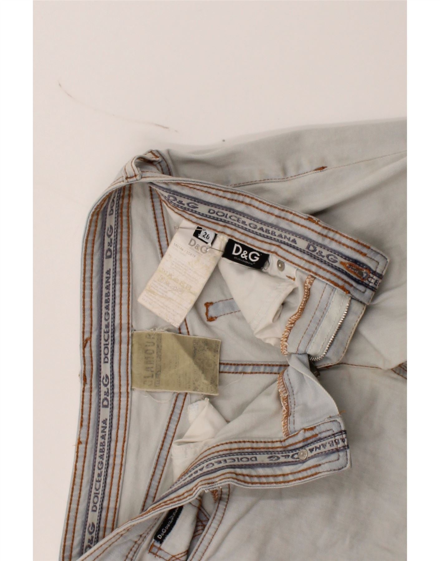 DOLCE & GABBANA Womens Capri Jeans W26 L20 Blue Cotton Vintage Dolce & Gabbana and Second-Hand Dolce & Gabbana from Messina Hembry