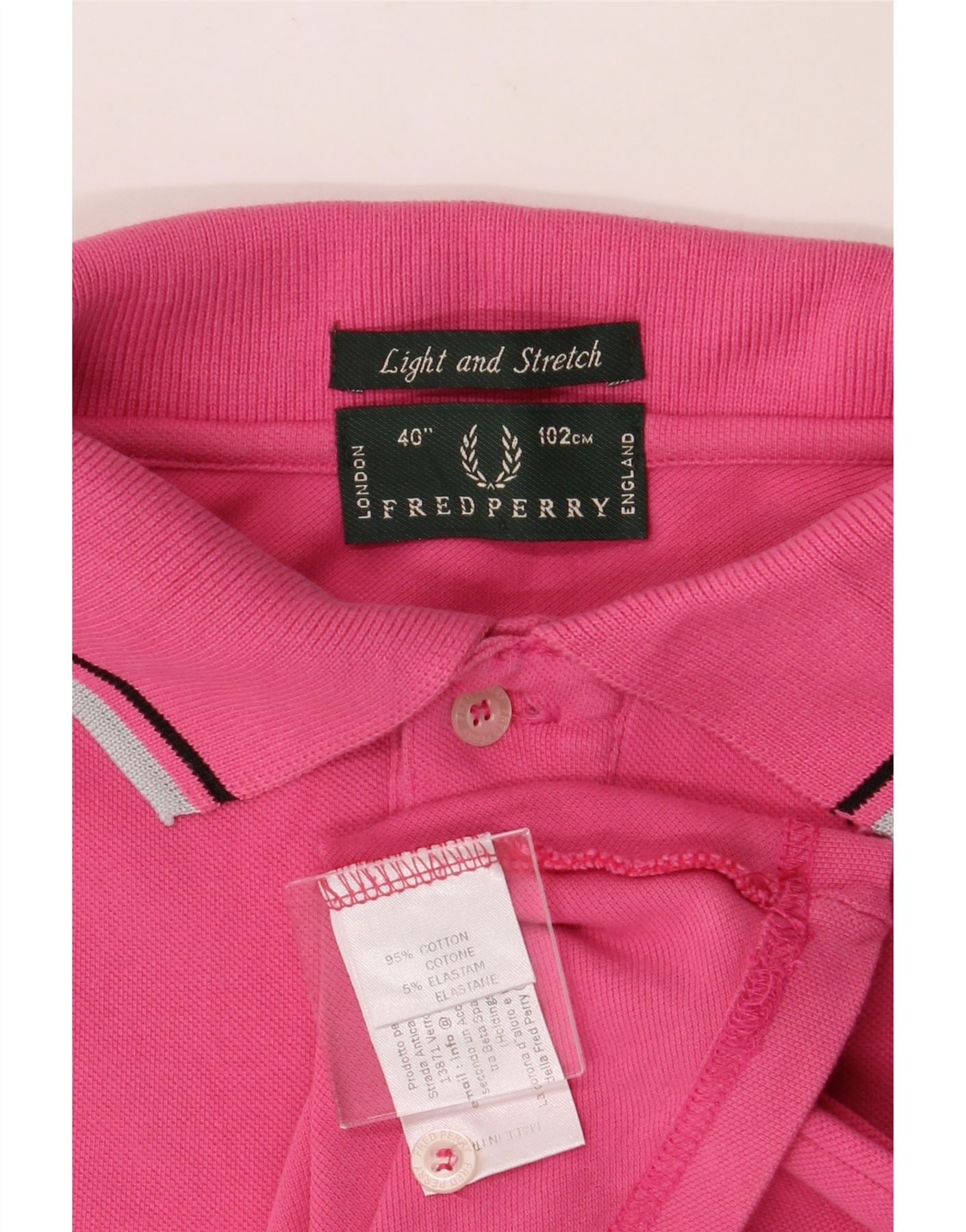 FRED PERRY Girls Polo Shirt 13-14 Years Pink Cotton Vintage Fred Perry and Second-Hand Fred Perry from Messina Hembry