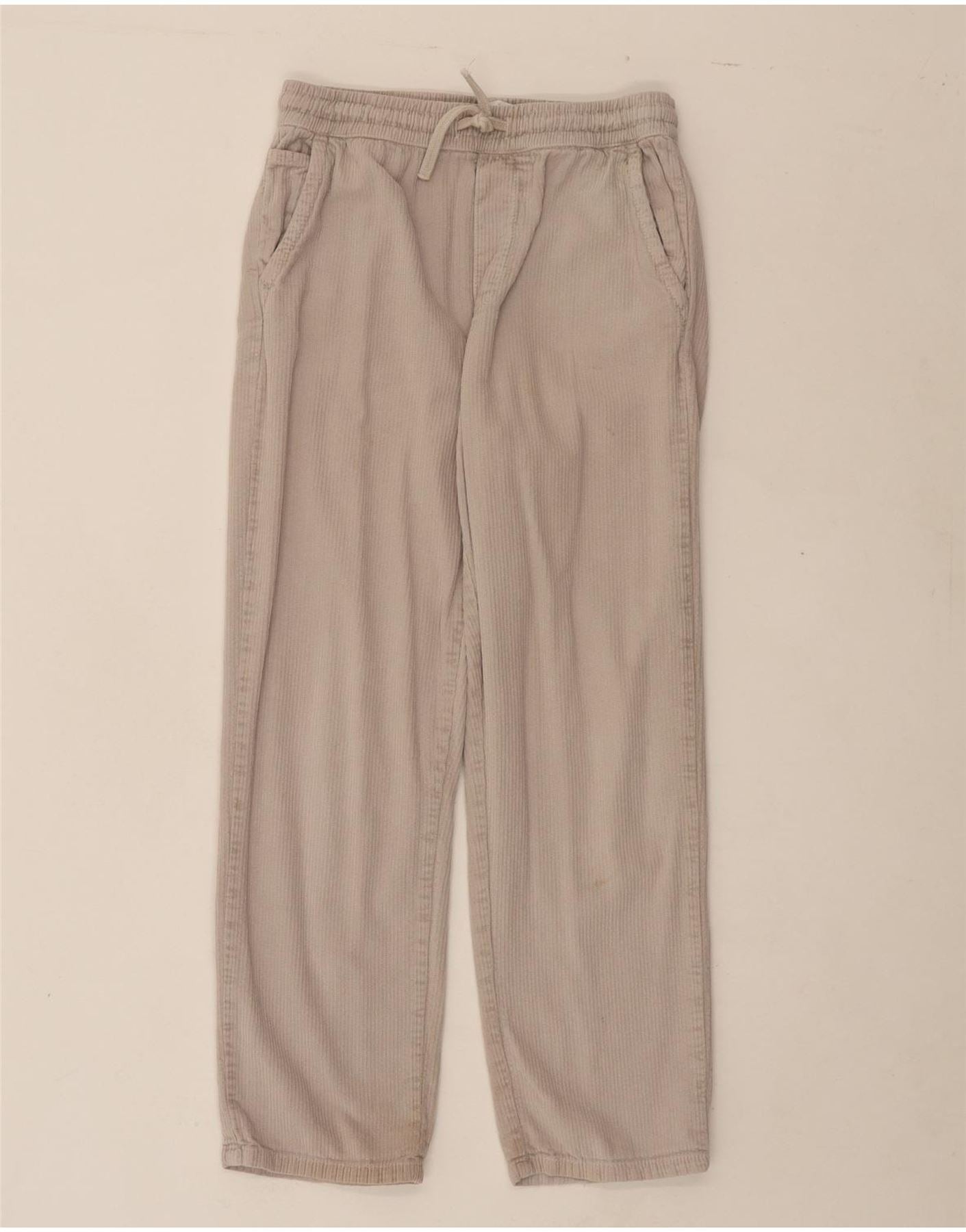 ZARA Boys Velour Straight Chino Trousers 13-14 Years W25 L25 Grey Vintage Zara and Second-Hand Zara from Messina Hembry
