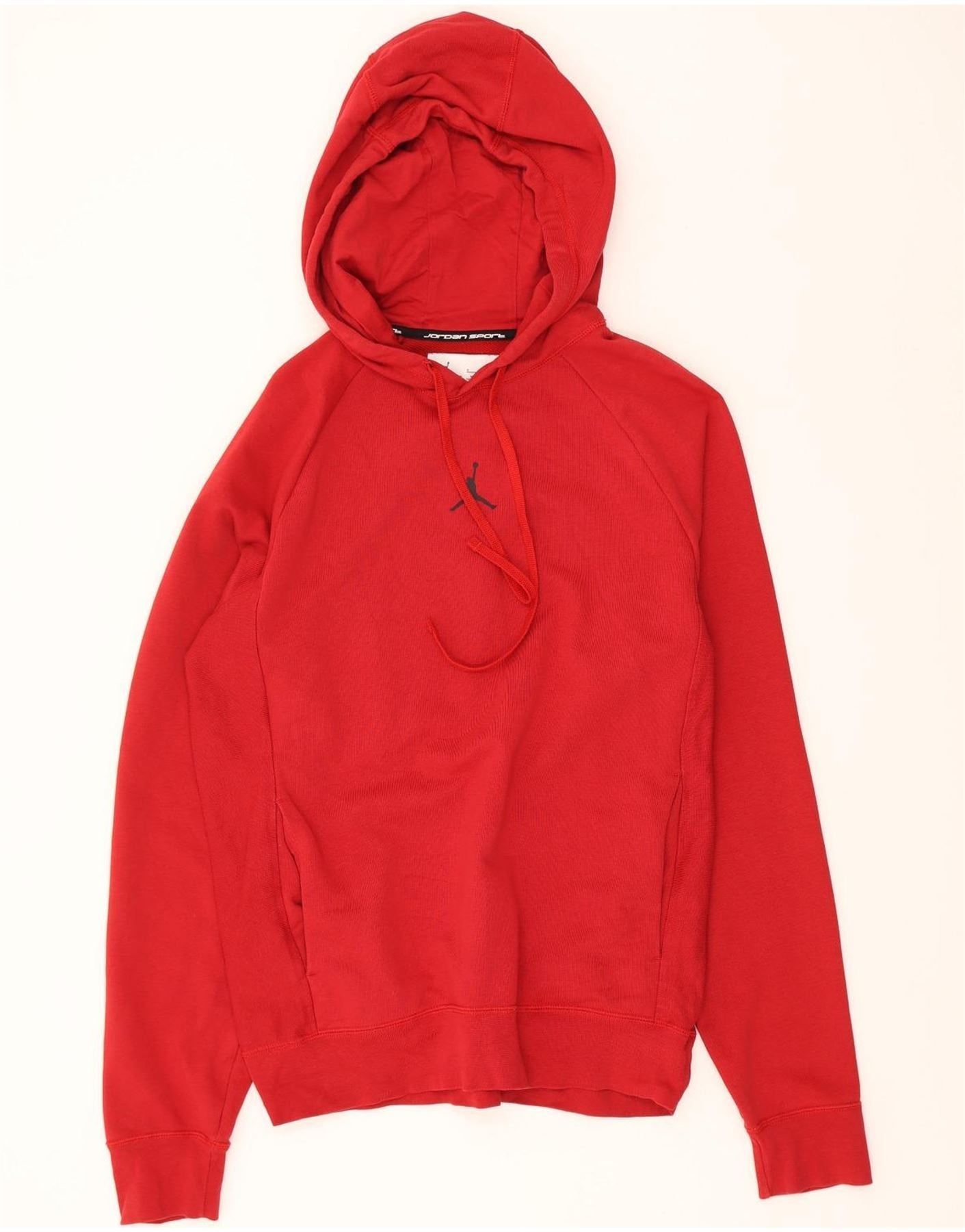 JORDAN Mens Dri Fit Hoodie Jumper Small Red Cotton Vintage Jordan and Second-Hand Jordan from Messina Hembry