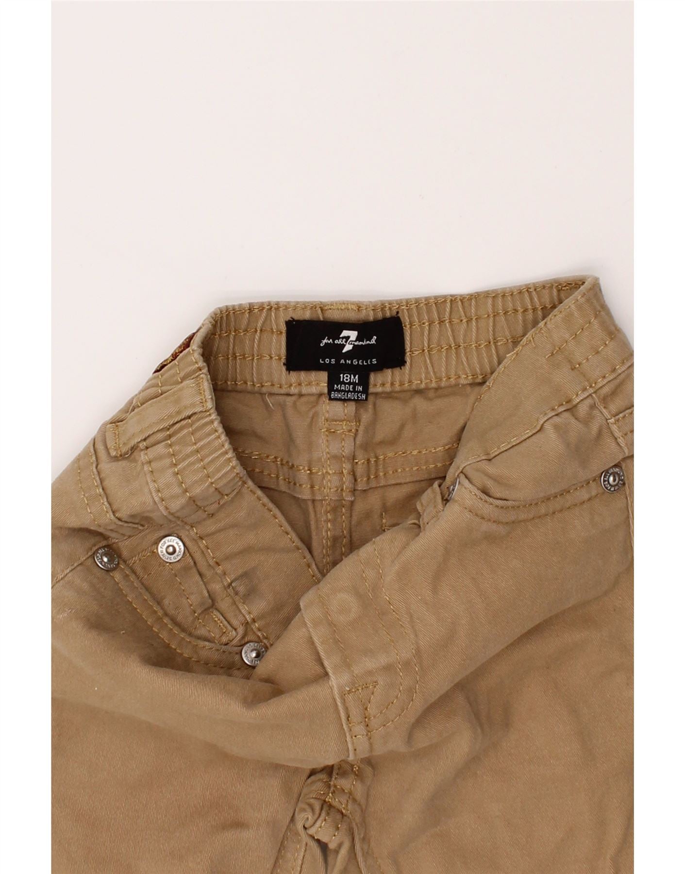 7 FOR ALL MANKIND Baby Boys Straight Jeans 12-18 Months W20 L11 Beige Vintage 7 For All Mankind and Second-Hand 7 For All Mankind from Messina Hembry