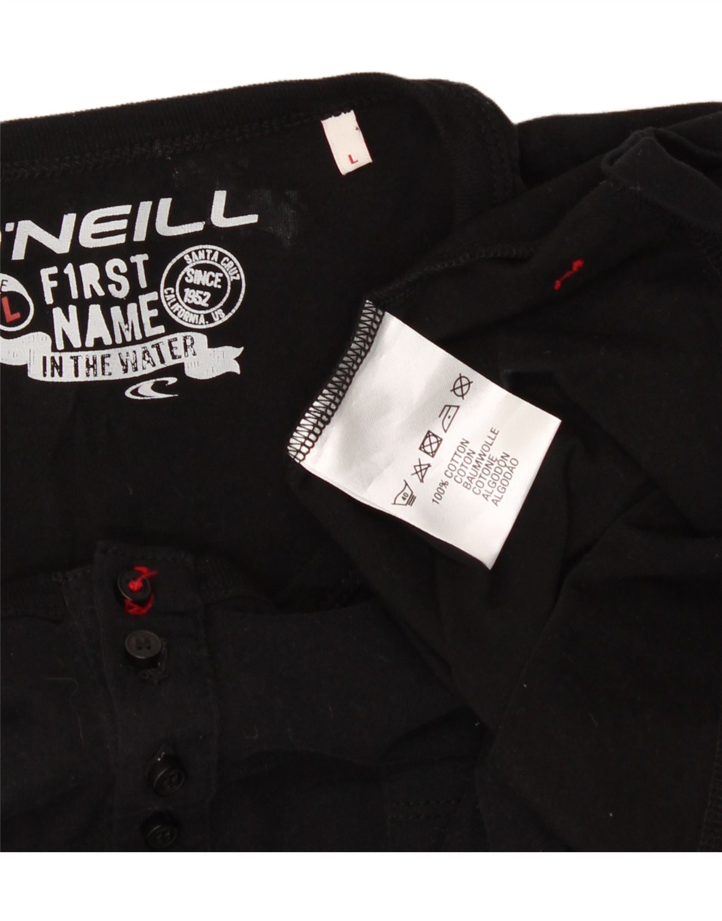 O'NEILL Mens T-Shirt Top Large Black Cotton Vintage O'Neill and Second-Hand O'Neill from Messina Hembry