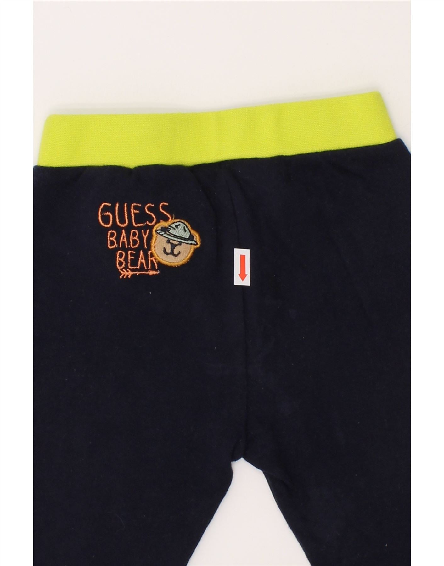 GUESS Baby Girls Joggers Tracksuit Trousers 6-9 Months Navy Blue Vintage Guess and Second-Hand Guess from Messina Hembry