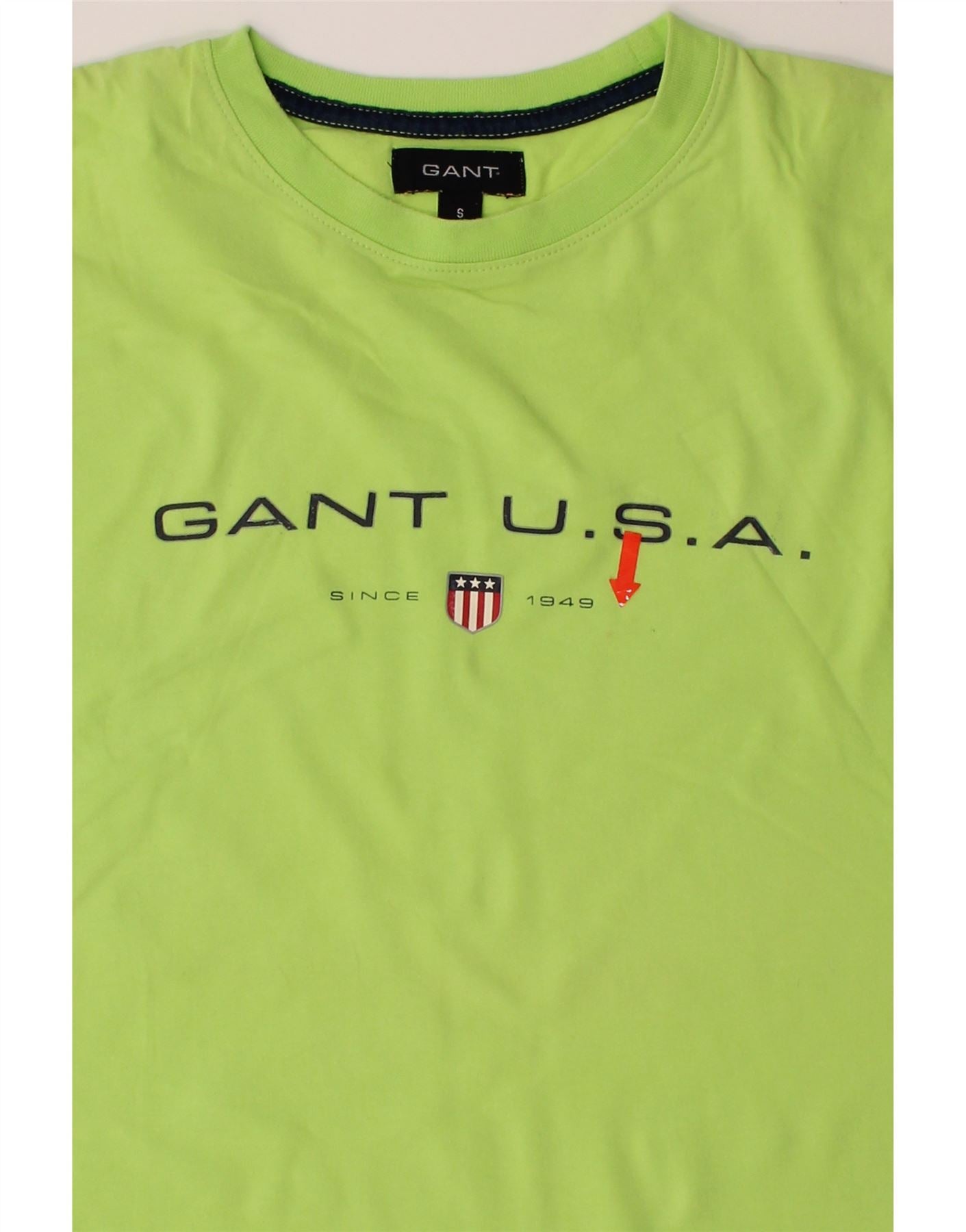 GANT Mens Graphic T-Shirt Top Small Green Cotton Vintage Gant and Second-Hand Gant from Messina Hembry