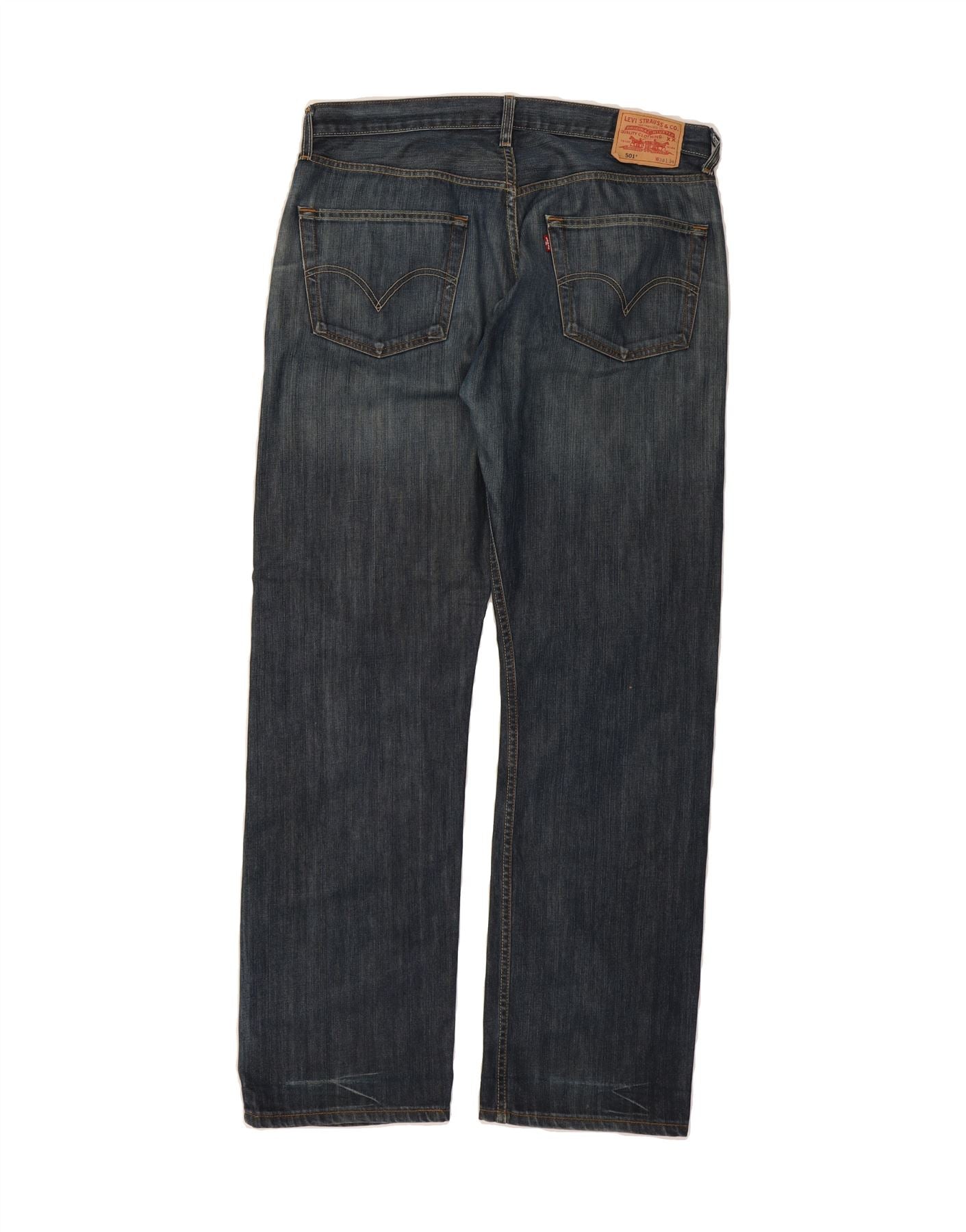 LEVI'S Mens 501 Straight Jeans W38 L34 Blue Vintage Levi's and Second-Hand Levi's from Messina Hembry