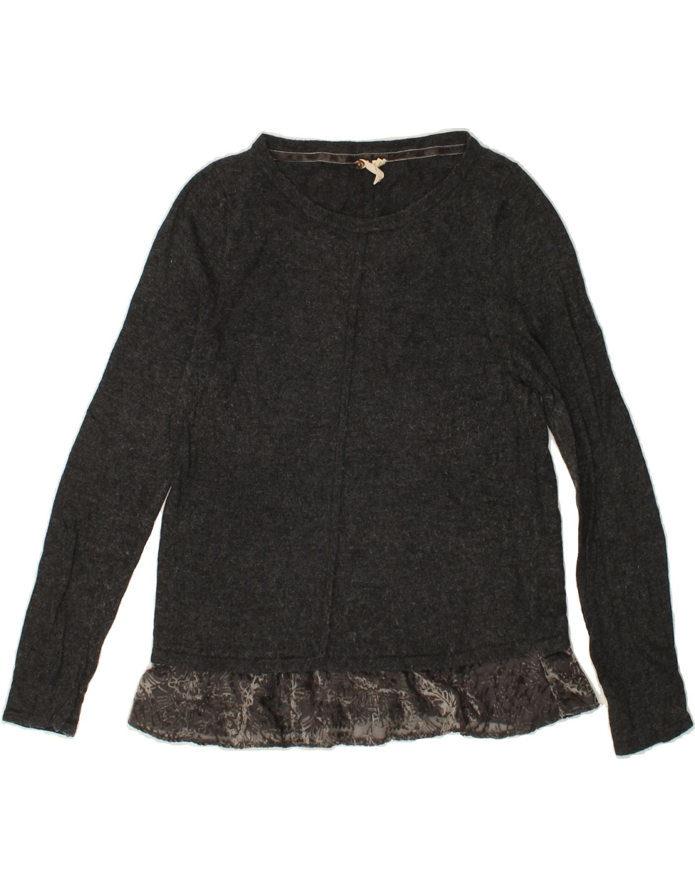 WHITE STUFF Womens Top Long Sleeve UK 10 Small Grey Nylon Vintage White Stuff and Second-Hand White Stuff from Messina Hembry