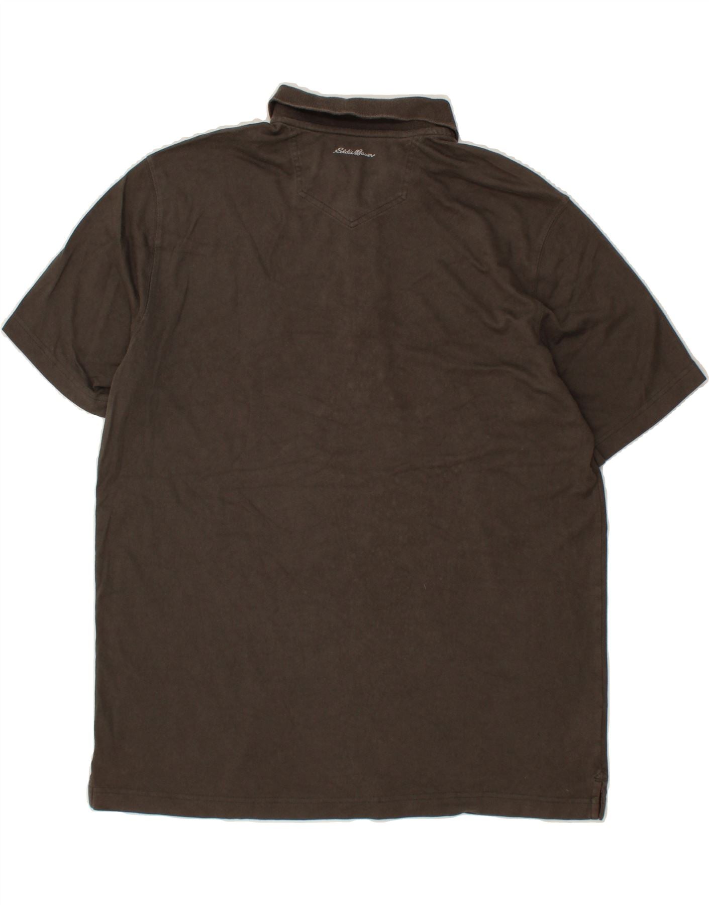 EDDIE BAUER Mens Polo Shirt XL Grey Cotton Vintage Eddie Bauer and Second-Hand Eddie Bauer from Messina Hembry