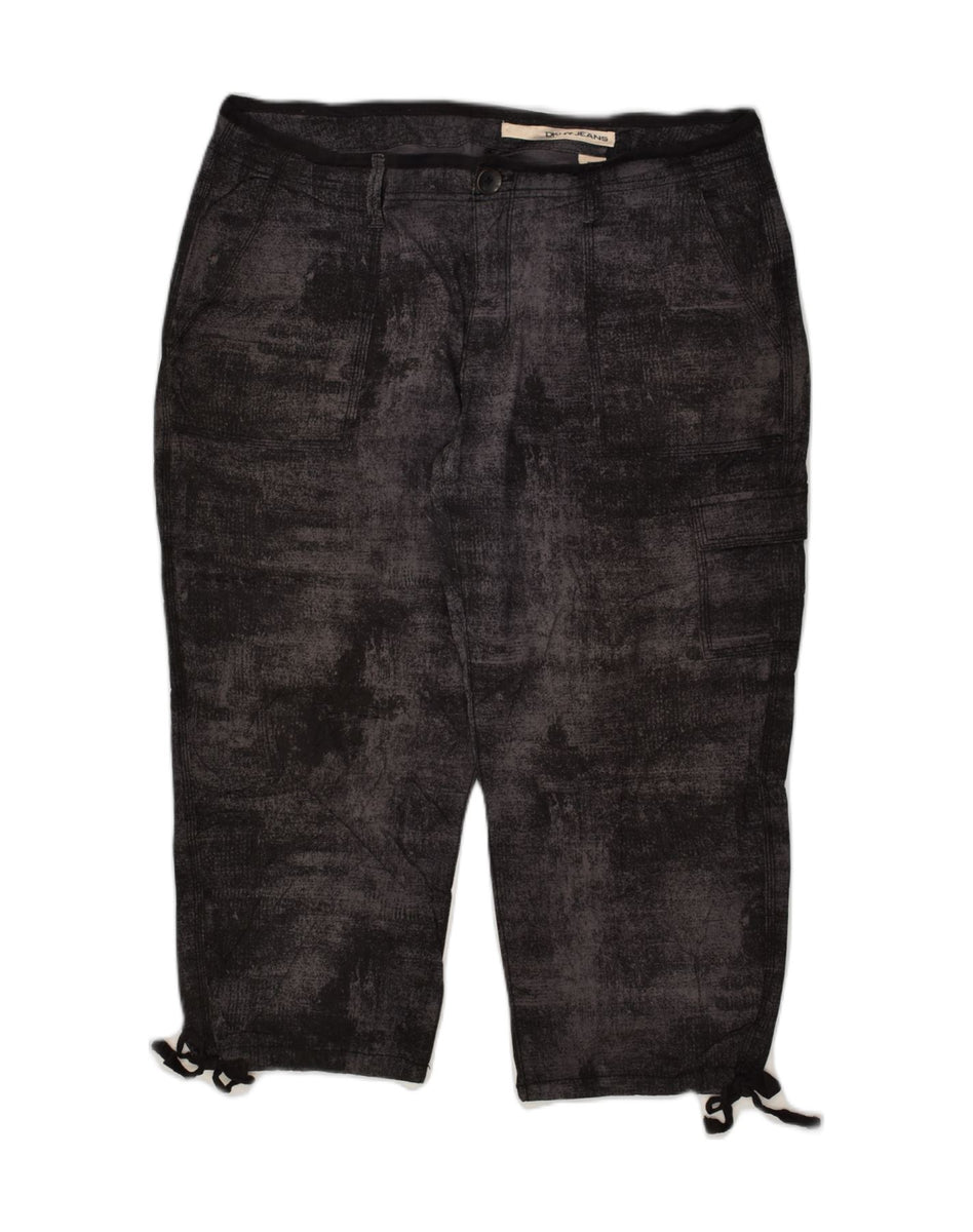 MASSIMO DUTTI Womens Capri Trousers US 10 Large W34 L23 Black