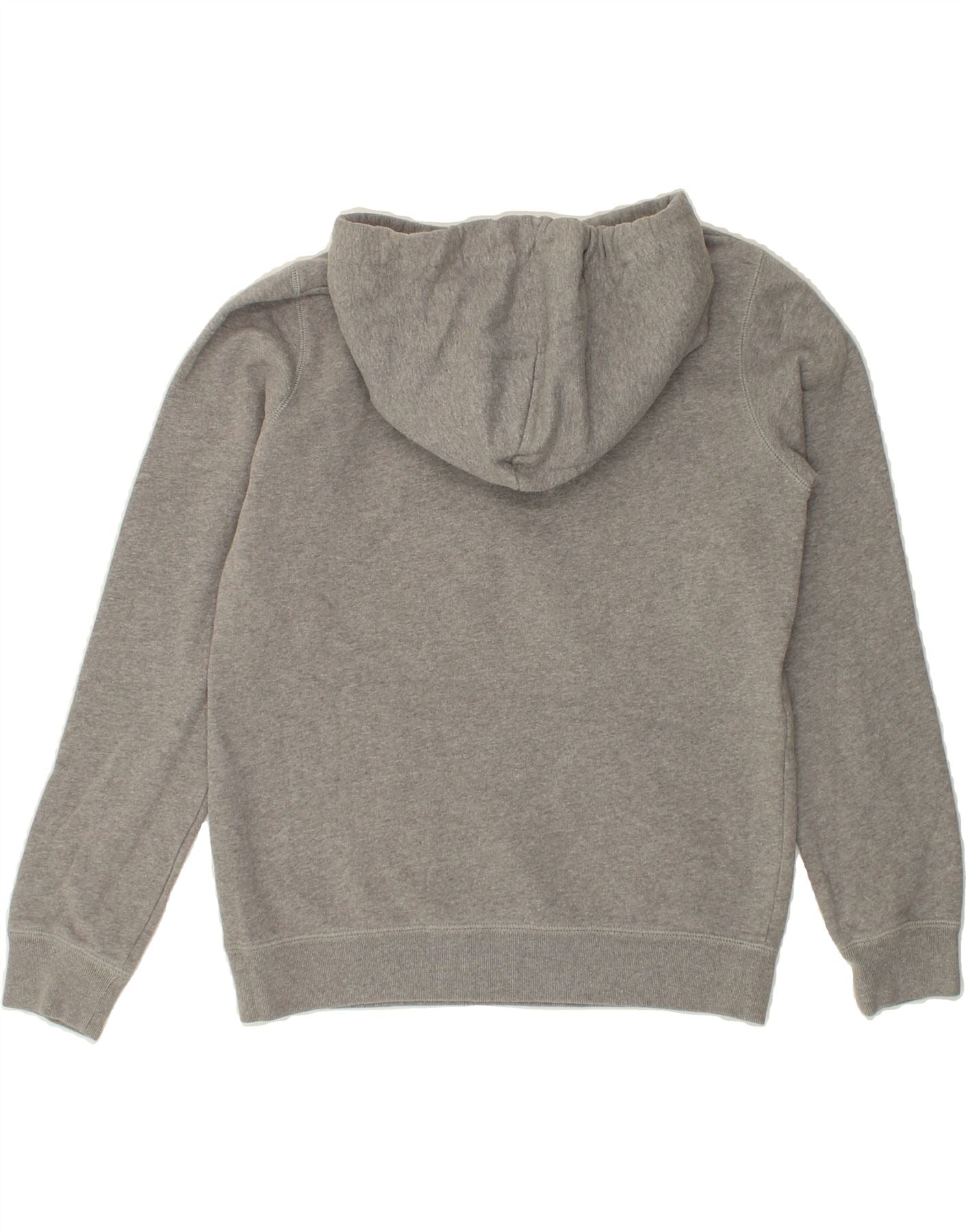 JACK WILLS Womens Graphic Hoodie Jumper UK 12 Medium  Grey Cotton Vintage Jack Wills and Second-Hand Jack Wills from Messina Hembry