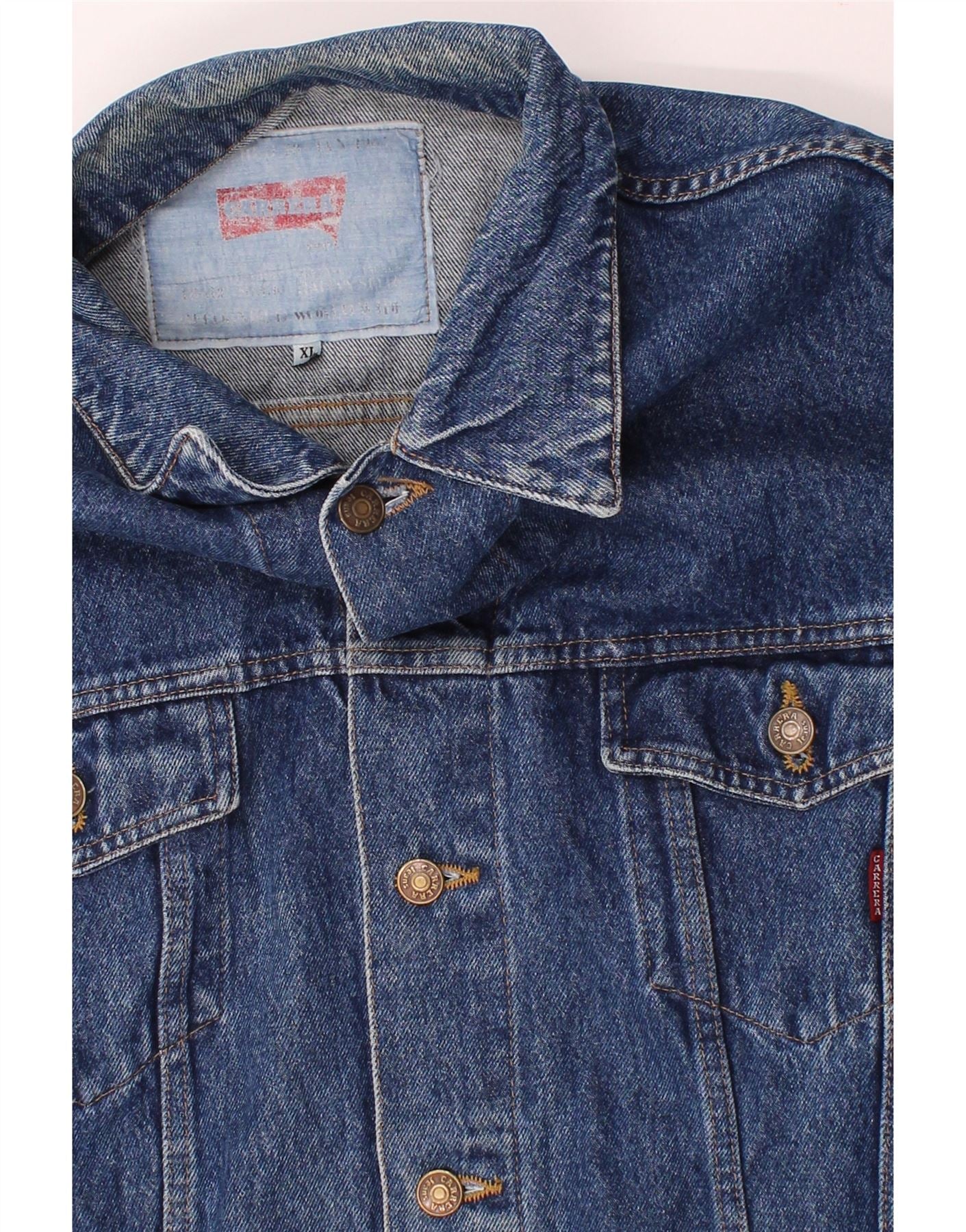CARRERA Mens Denim Jacket UK 42 XL Blue Vintage Carrera and Second-Hand Carrera from Messina Hembry
