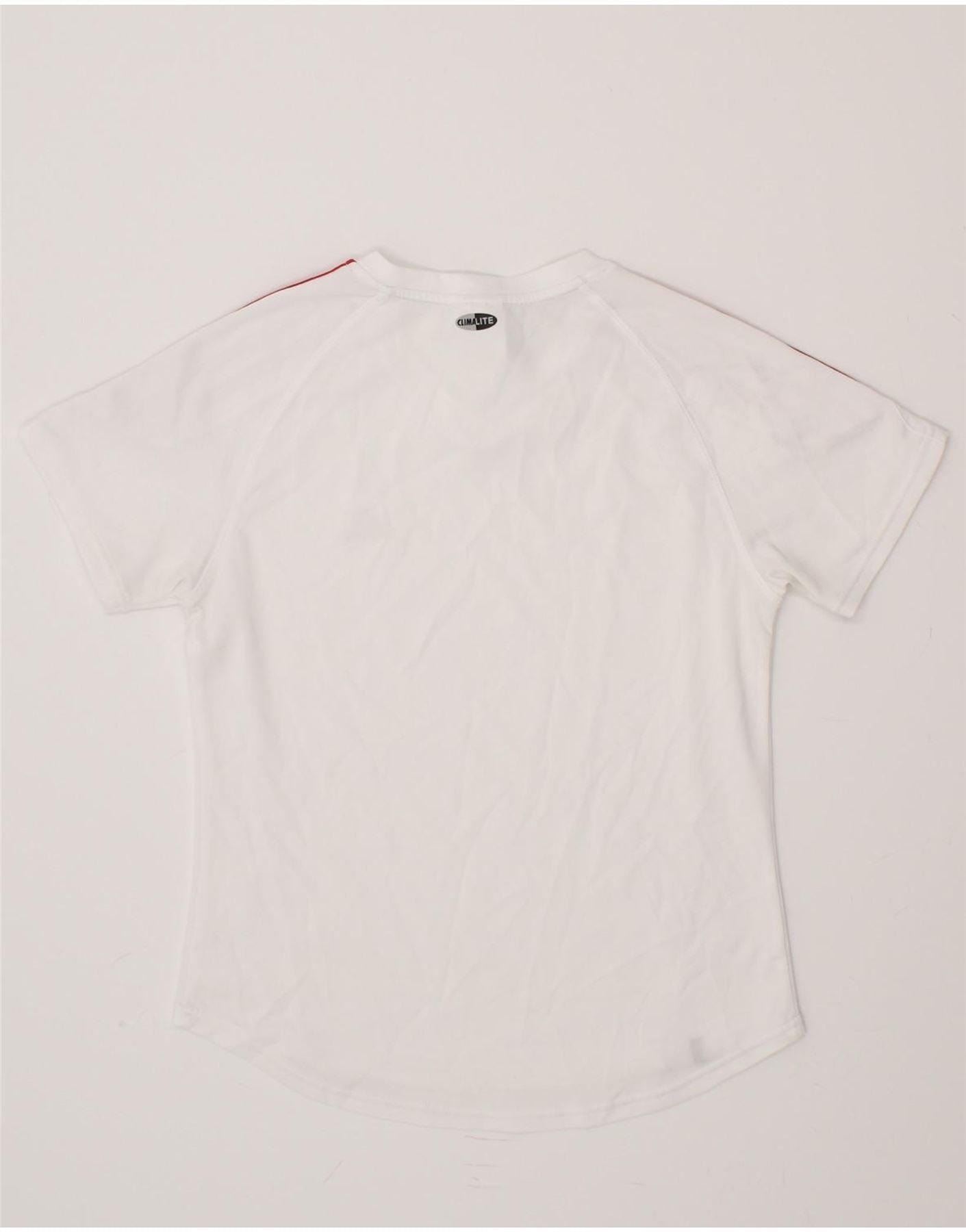 ADIDAS Womens Clima 365 T-Shirt Top UK 12 Medium  White Polyester Vintage Adidas and Second-Hand Adidas from Messina Hembry
