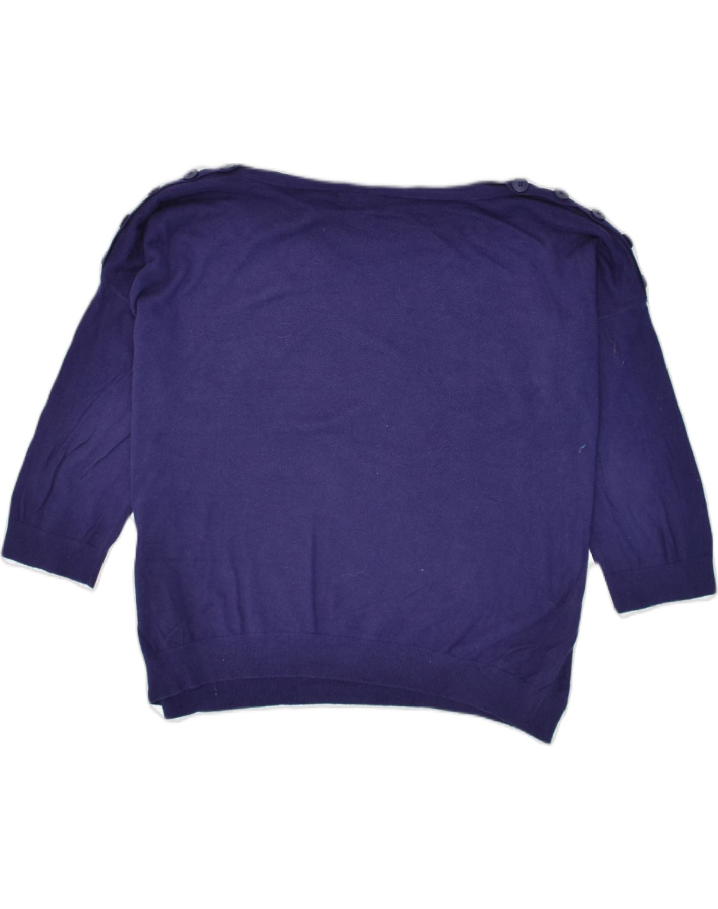 BANANA REPUBLIC Womens Boat Neck Jumper Sweater UK 16 Large Navy Blue | Vintage Banana Republic | Thrift | Second-Hand Banana Republic | Used Clothing | Messina Hembry