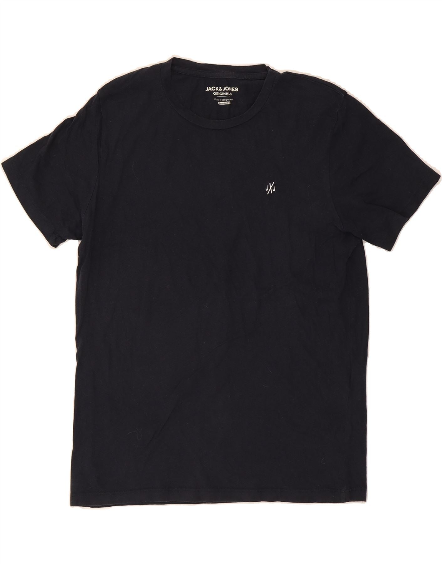 JACK & JONES Mens Regular Fit T-Shirt Top Medium Navy Blue Cotton Vintage Jack & Jones and Second-Hand Jack & Jones from Messina Hembry