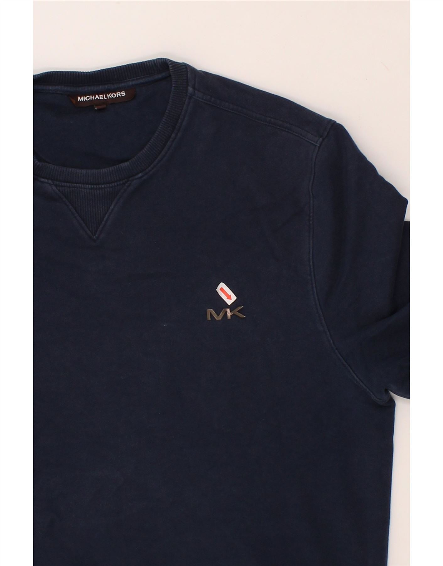 MICHAEL KORS Mens Sweatshirt Jumper Large Navy Blue Cotton Vintage Michael Kors and Second-Hand Michael Kors from Messina Hembry