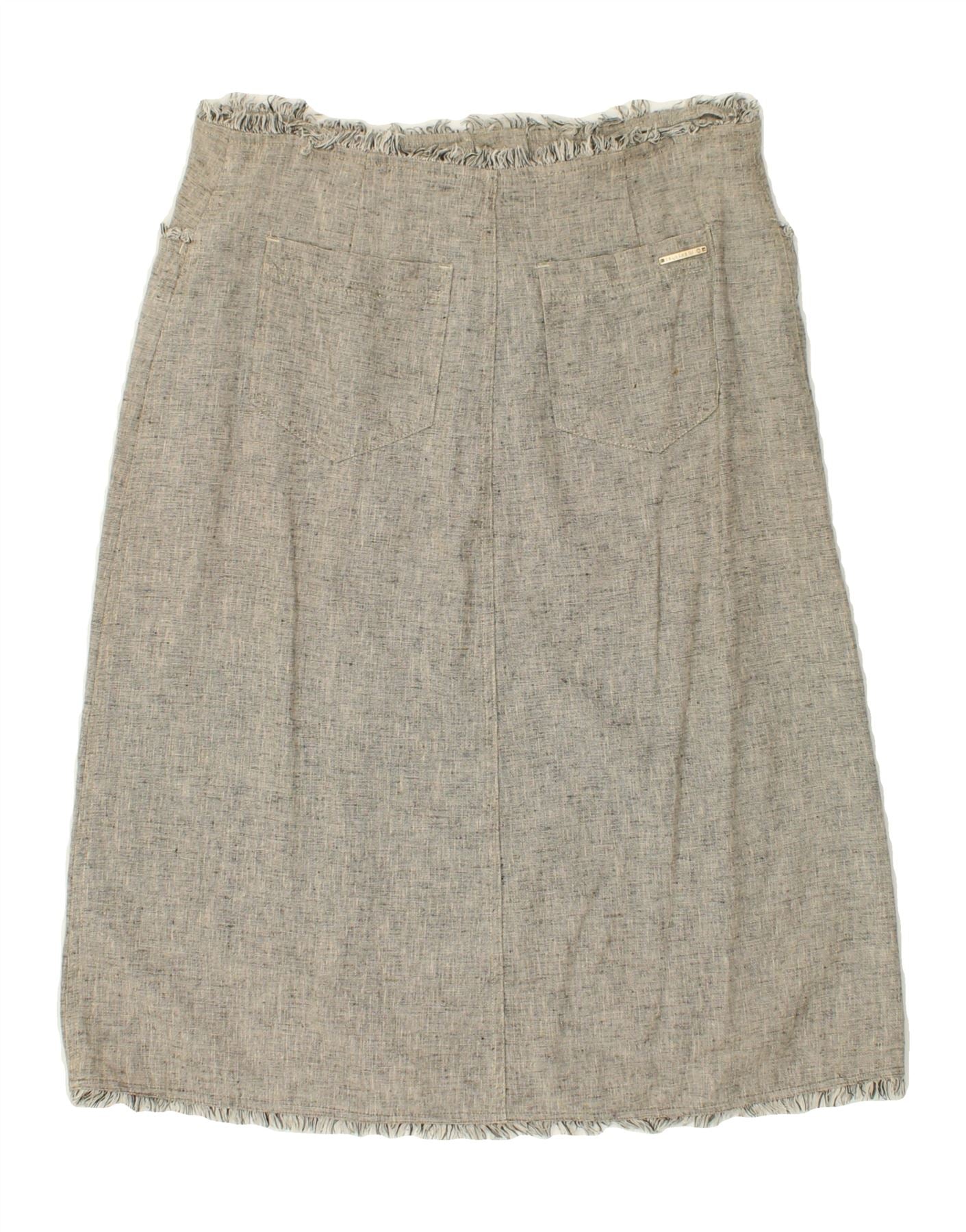 TRUSSARDI Womens Straight Skirt IT 42 Medium W30  Grey Flecked Vintage Trussardi and Second-Hand Trussardi from Messina Hembry
