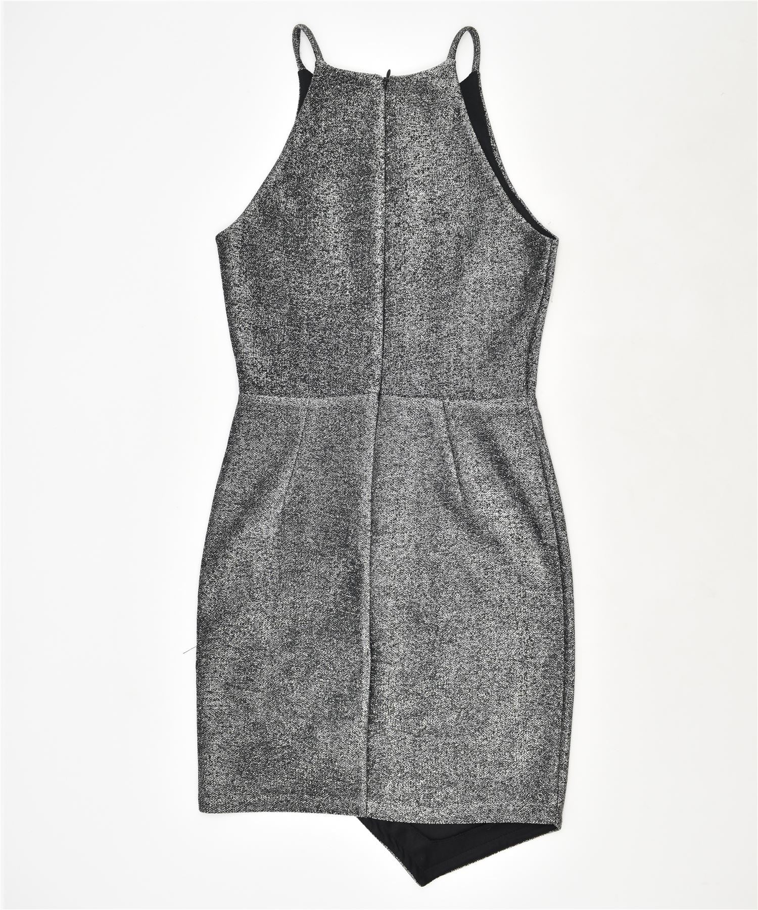 TOPSHOP Womens Pencil Dress UK 8 Small Silver Polyamide | Vintage | Thrift | Second-Hand | Used Clothing | Messina Hembry