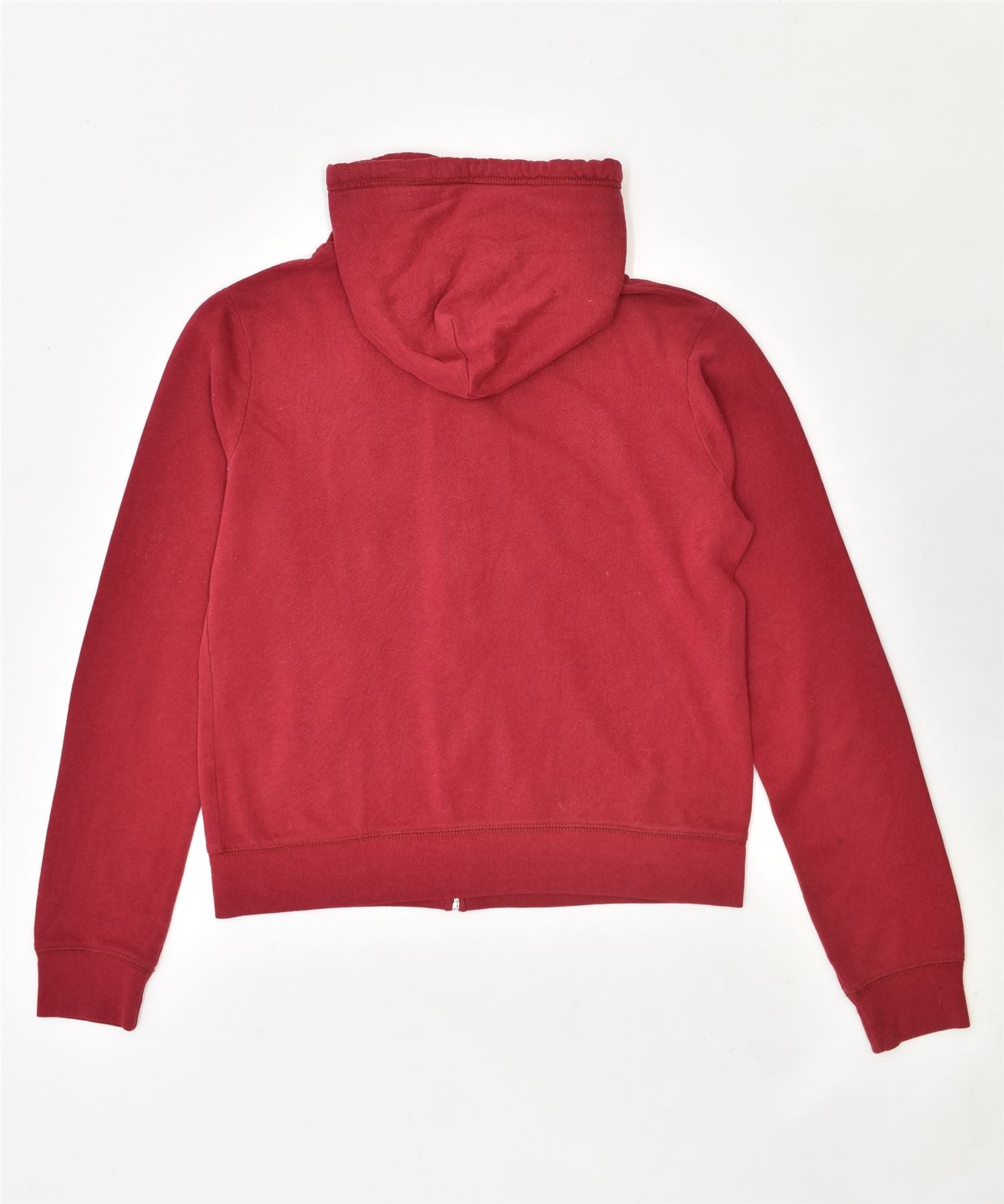 HOLLISTER Womens Zip Hoodie Sweater UK 14 Medium Red | Vintage | Thrift | Second-Hand | Used Clothing | Messina Hembry